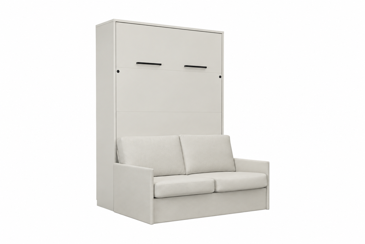 Anpassbares Genius Schrankbett-Set mit Sofa 140×200 cm – Kaschmir