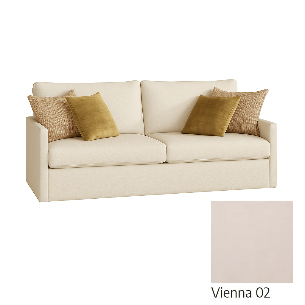Genius Wandbett Congo 140 x 200 cm mit Sofa, Öko-Leder, LED-Beleuchtung