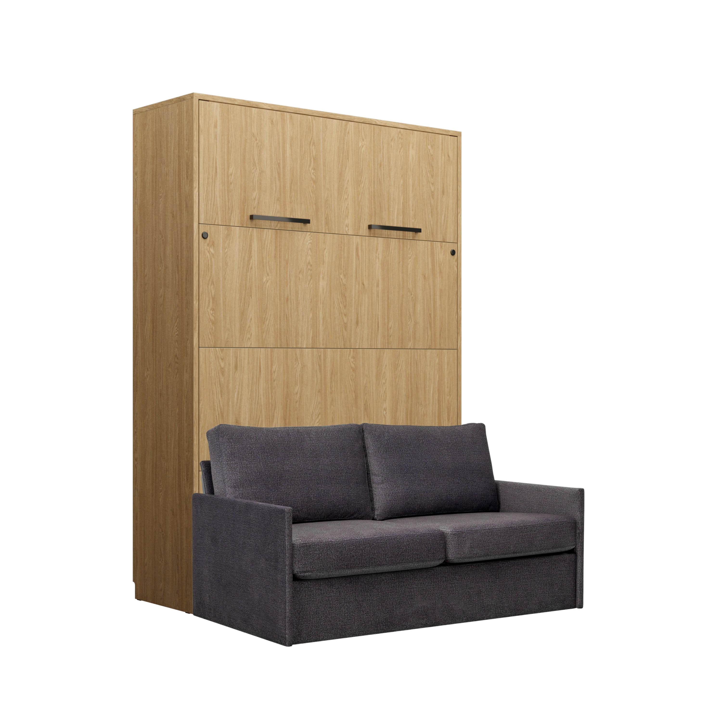 Genius Schrankbett mit Sofa Wildeiche geölt – für Matratze 140x200 cm