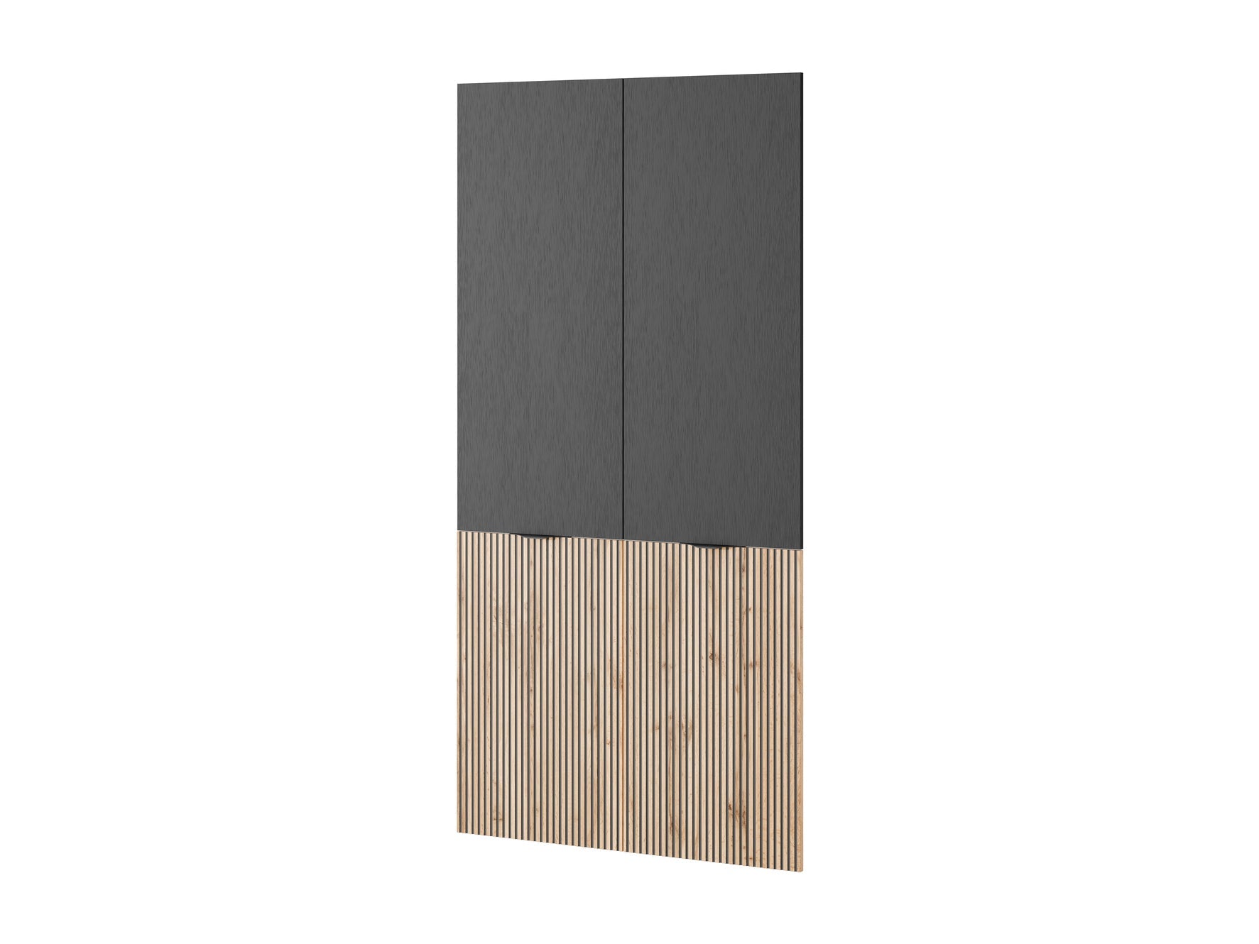 PI Sandbox Modular 2-Door Wardrobe – Sento Black Graphite / Wotan Oak