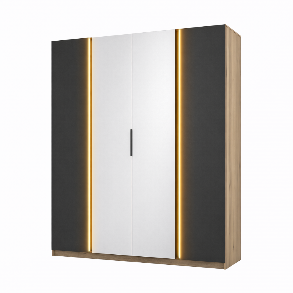 LE KAJA EV/BL 2F 2 Wardrobe with Mirror