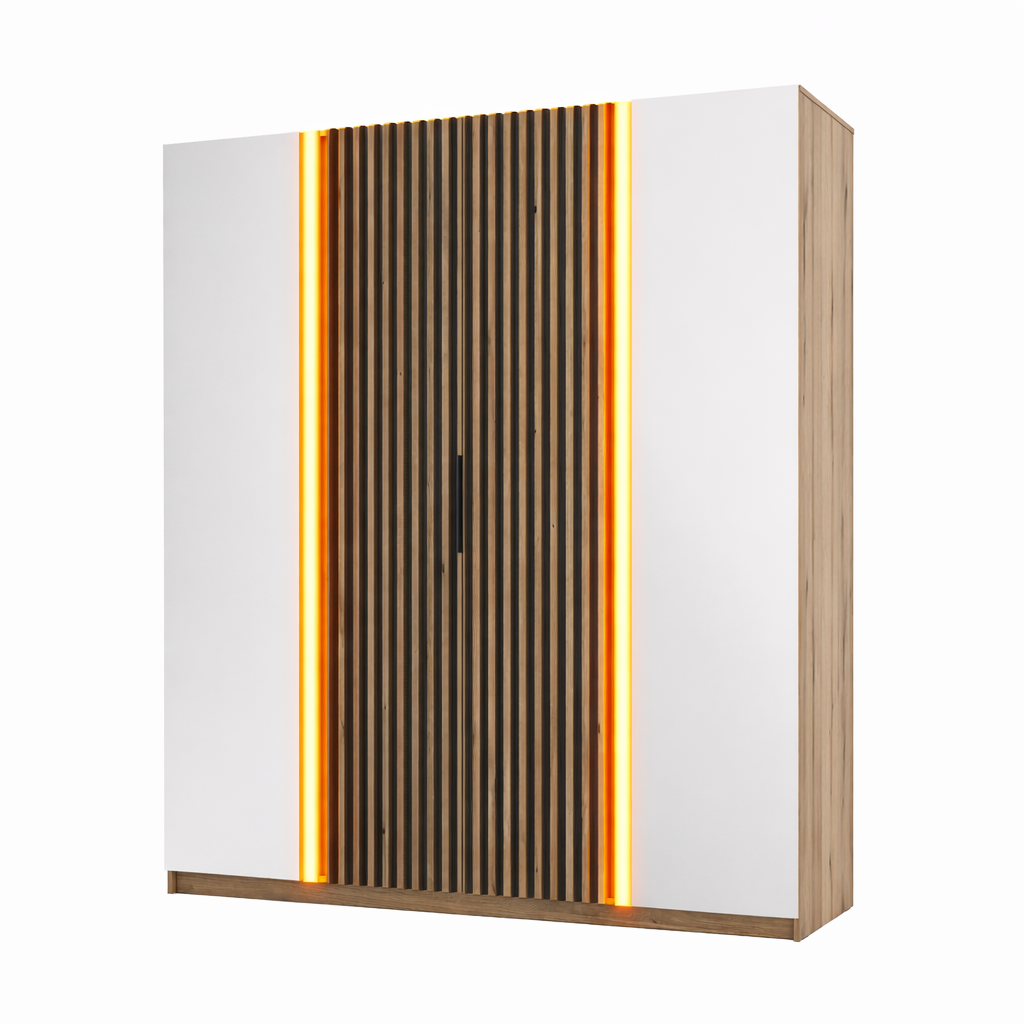 LE KAJA EV/EV-BL 2 2LAM Wardrobe with Mirror