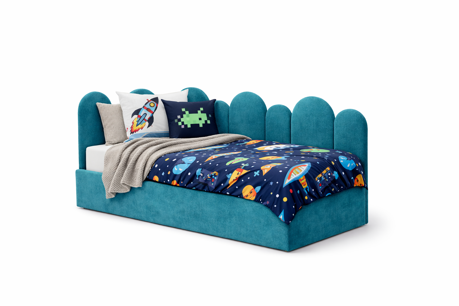 FLOW Polsterbett – 90 × 200 / 120 × 200 cm – Kinder & Jugend