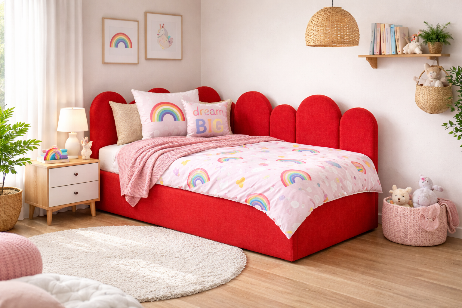 FLOW Polsterbett – 90 × 200 / 120 × 200 cm – Kinder & Jugend