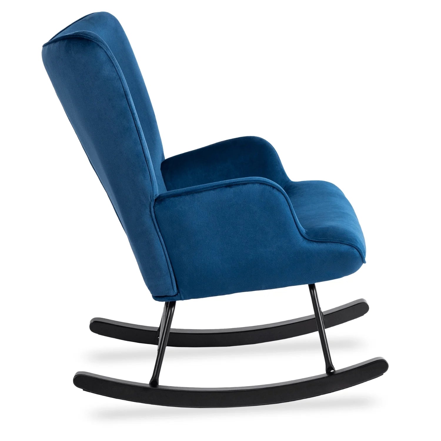 Elite ELIS Navy Blue Velvet Rocking Chair