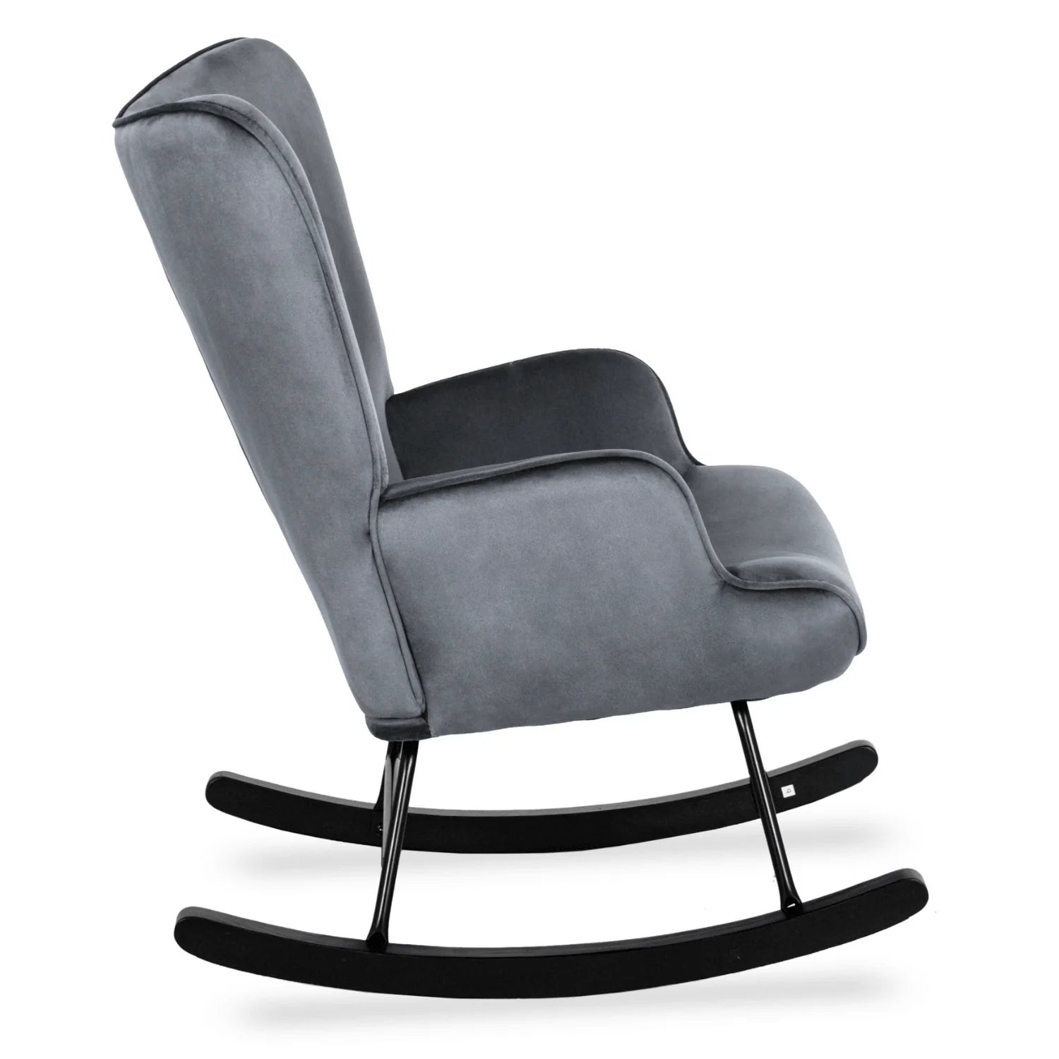 Elite ELIS Grey Velvet Rocking Chair