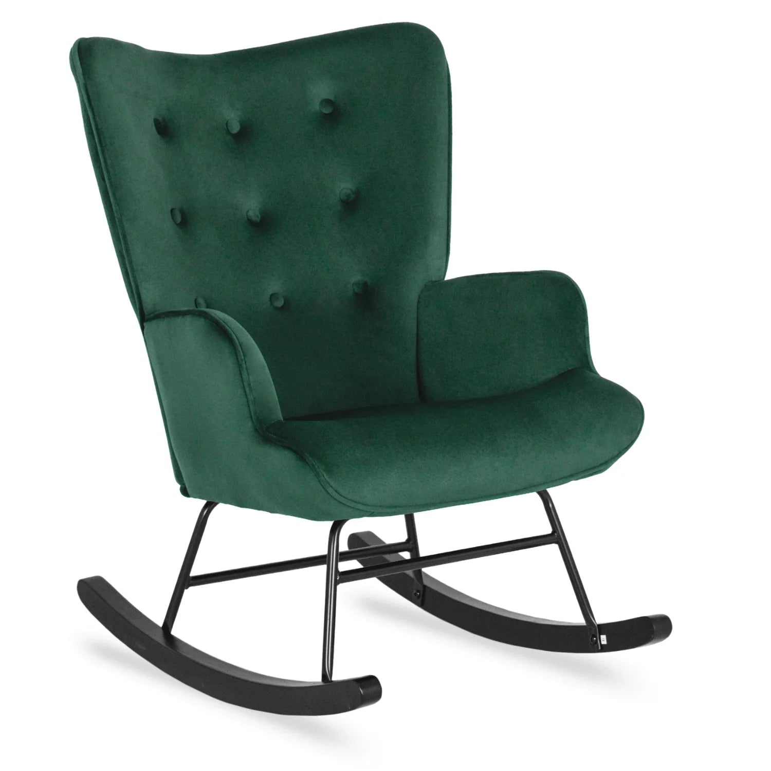 Elite ELIS Green Velvet Rocking Chair