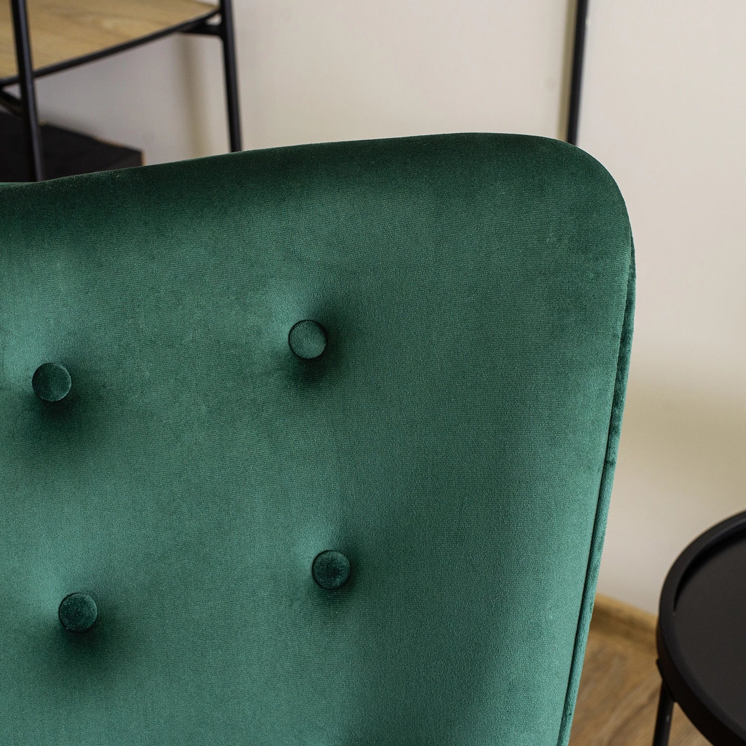 Elite ELIS Schaukelstuhl aus grünem Samt