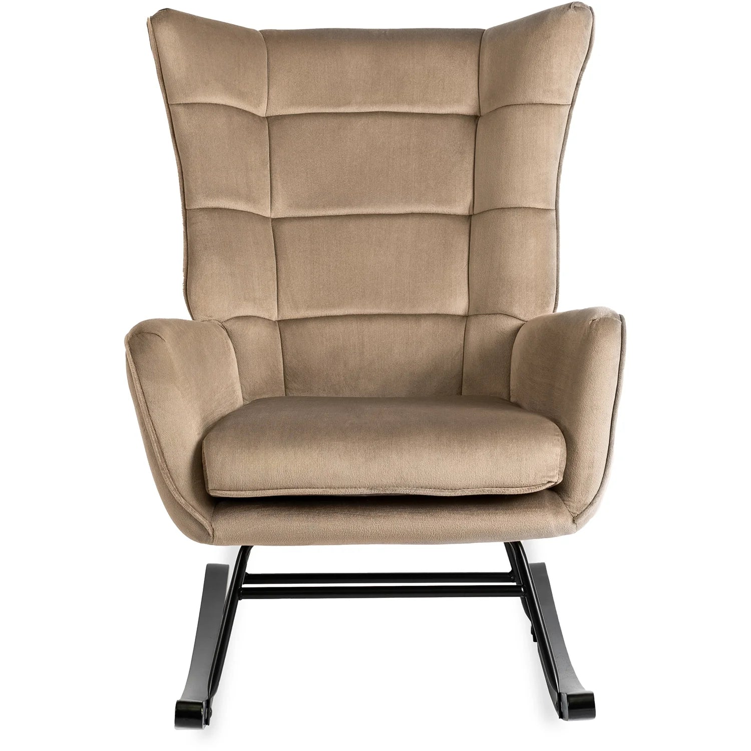 Elite JACKSON Beige Velvet Rocking Chair