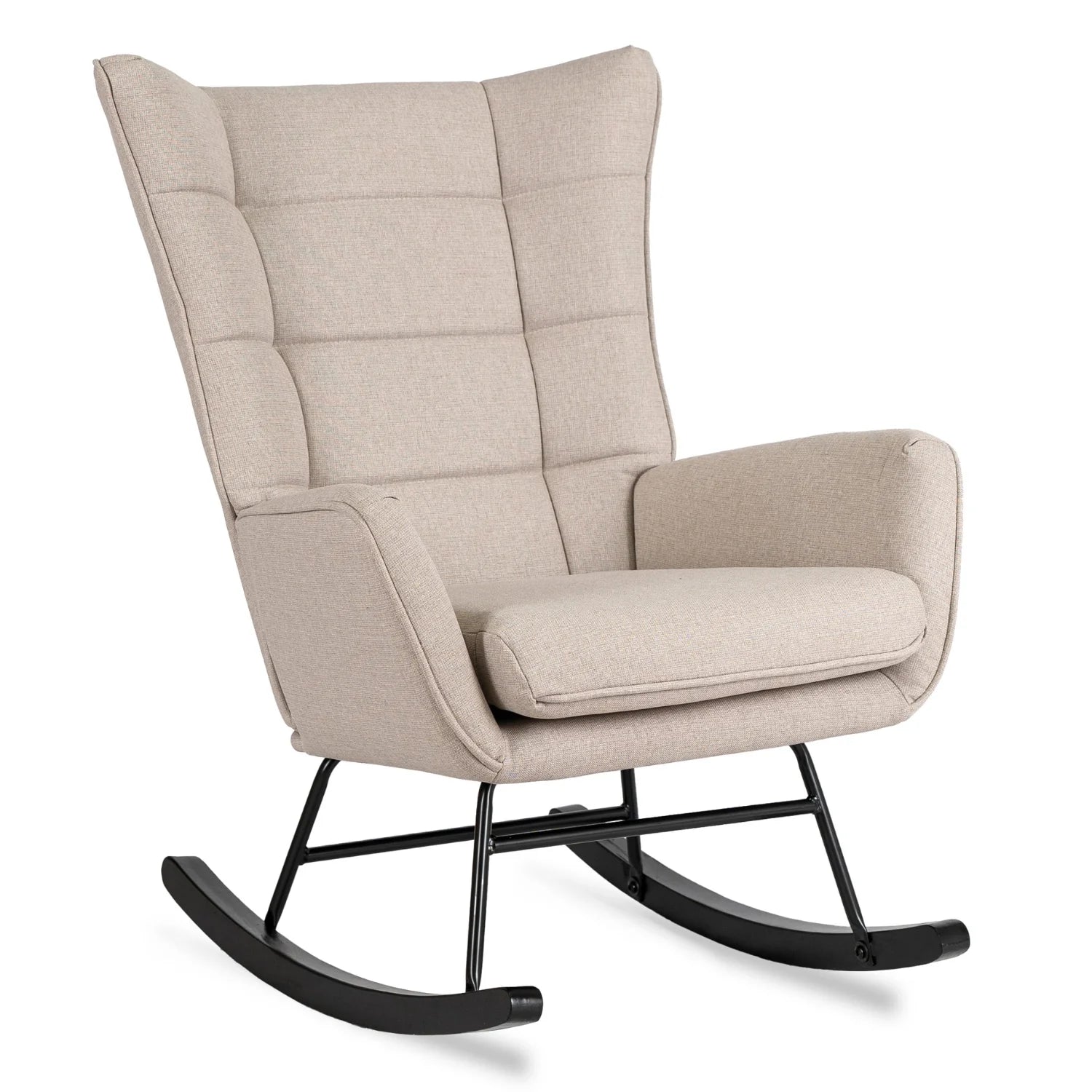 Elite JACKSON Beige Fabric Rocking Chair