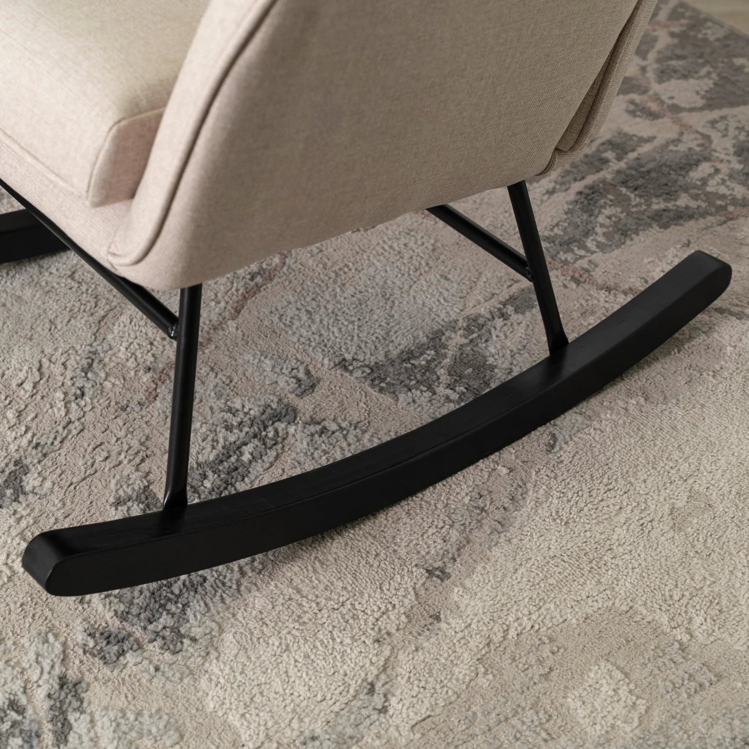 Elite JACKSON Beige Fabric Rocking Chair