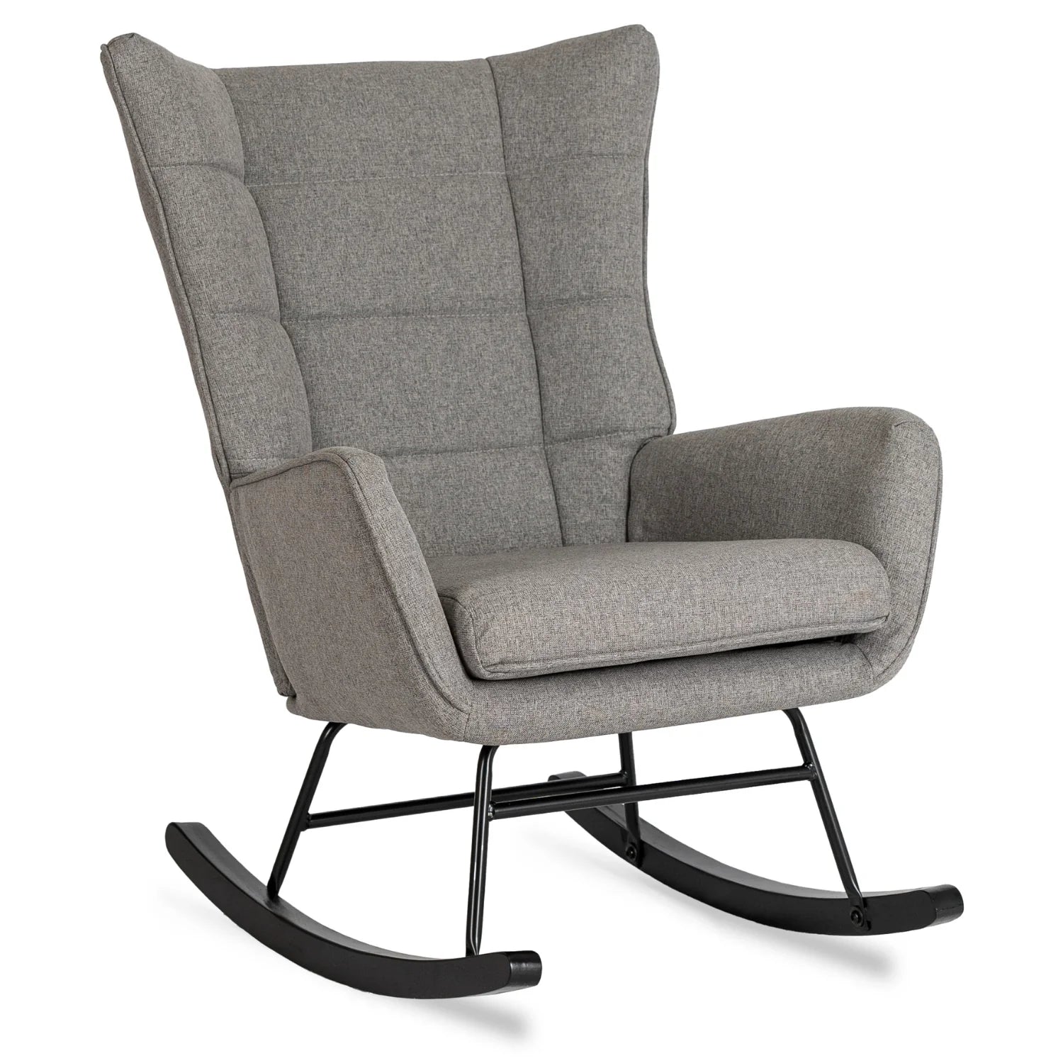Elite JACKSON Grey Fabric Rocking Chair
