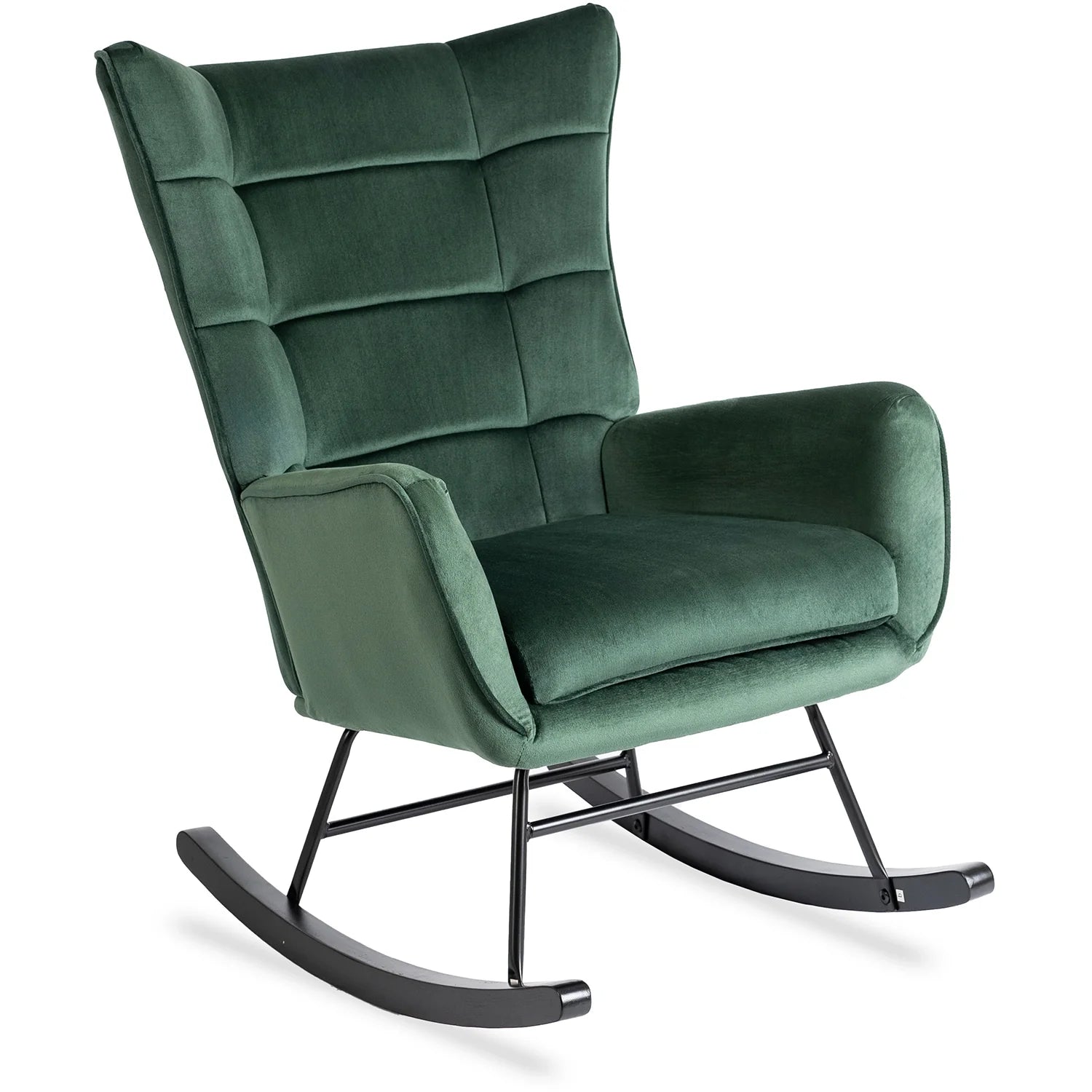 Elite JACKSON Green Velvet Rocking Chair