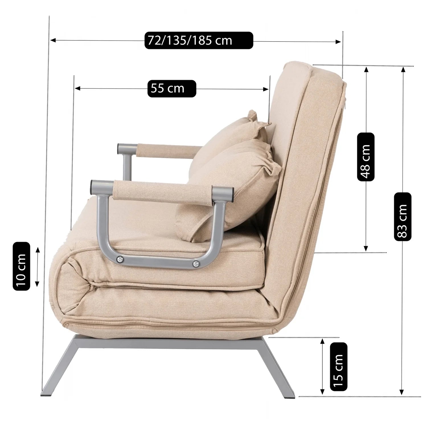 Elite BART 2 Beige Two-Seater Armchair