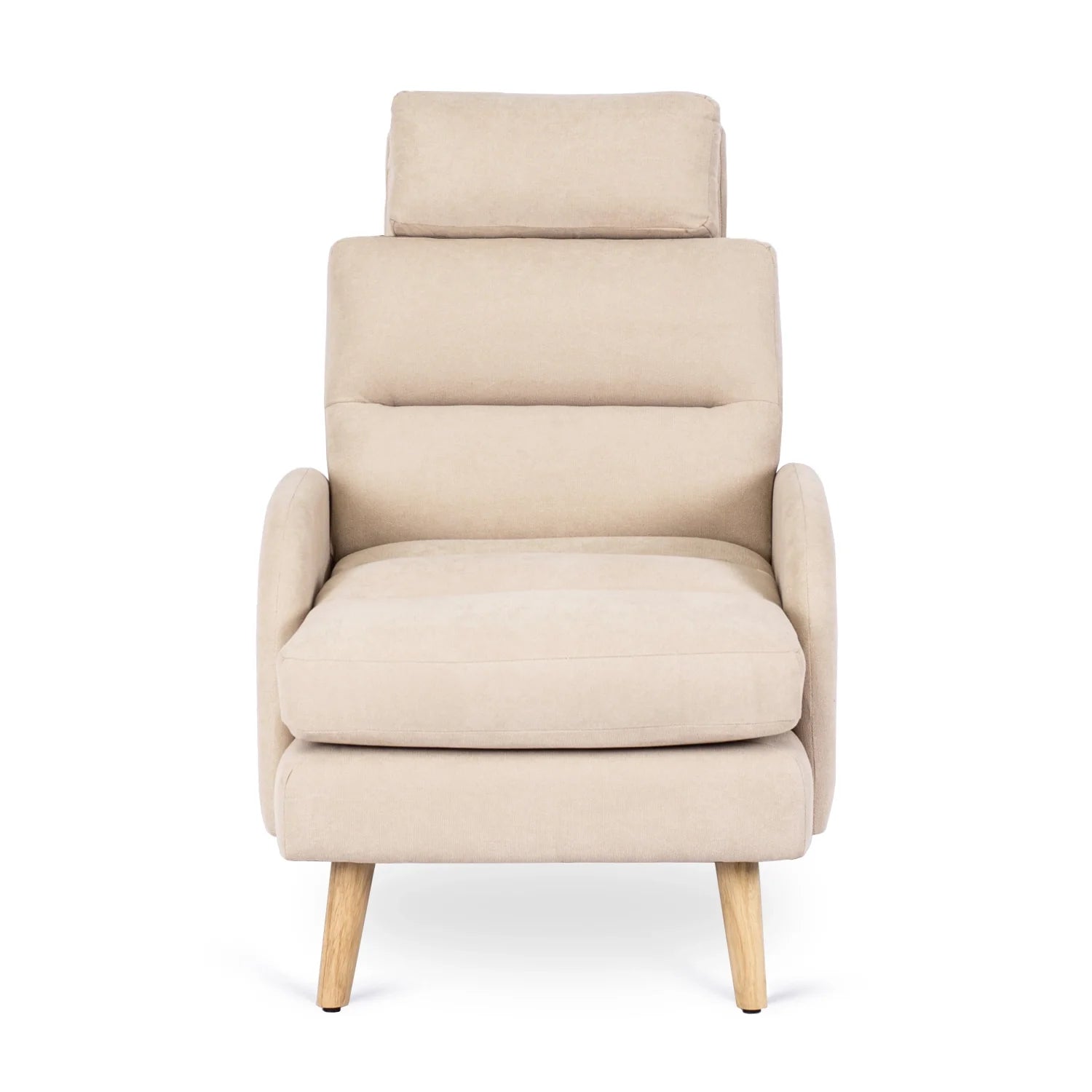 Elite HENRY Beige Recliner Armchair with Footrest