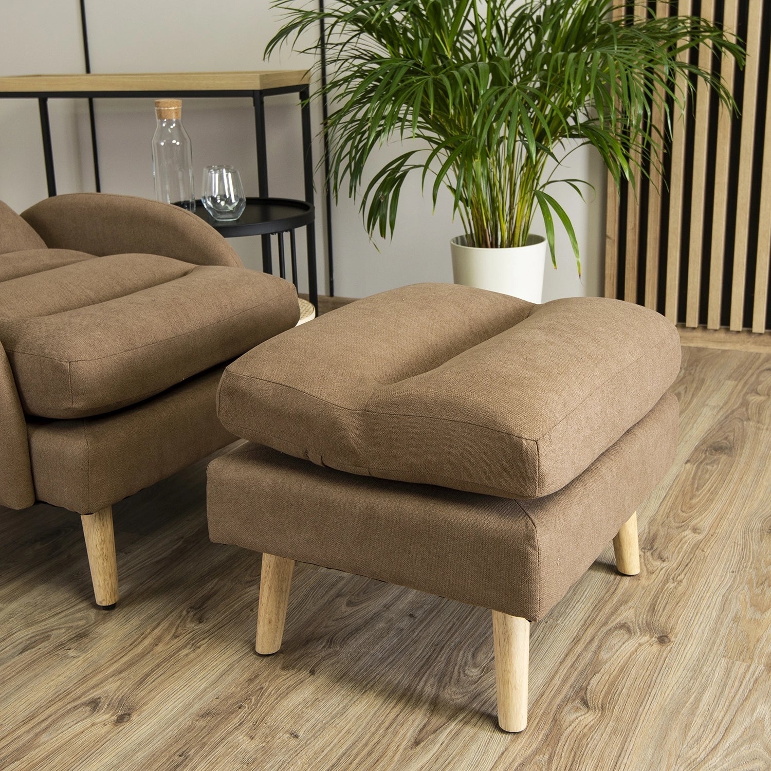 Elite HENRY Brown Recliner Armchair with Footrest