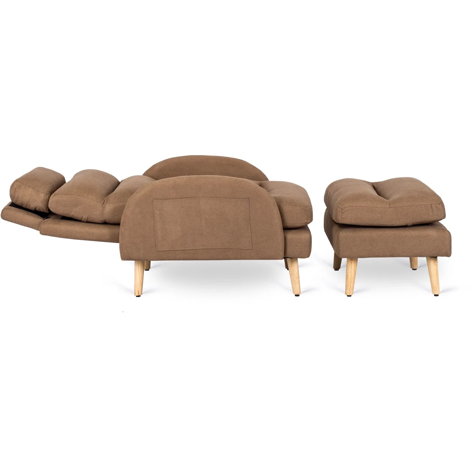 Elite HENRY Brown Recliner Armchair with Footrest