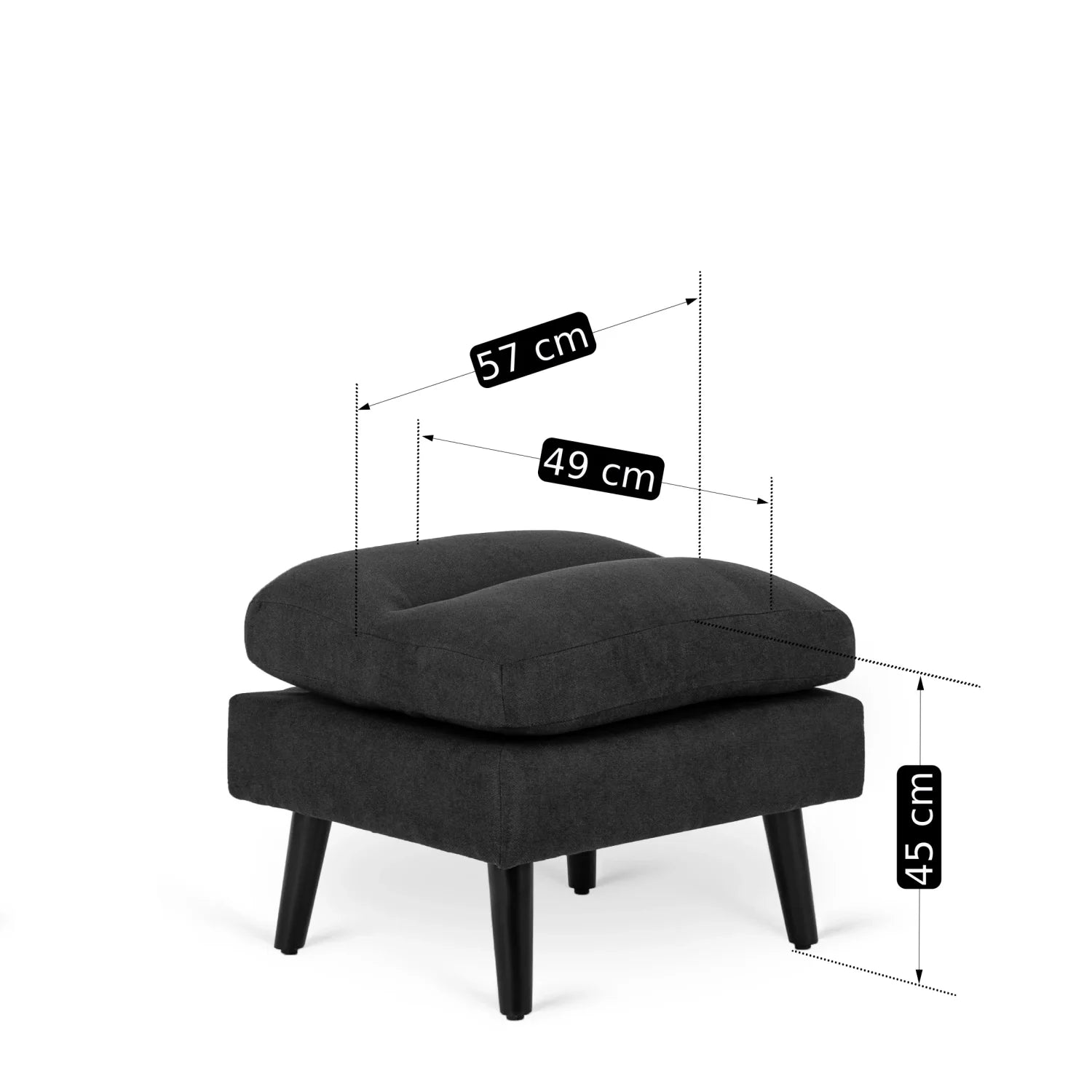 Elite HENRY Black Recliner Armchair with Footrest