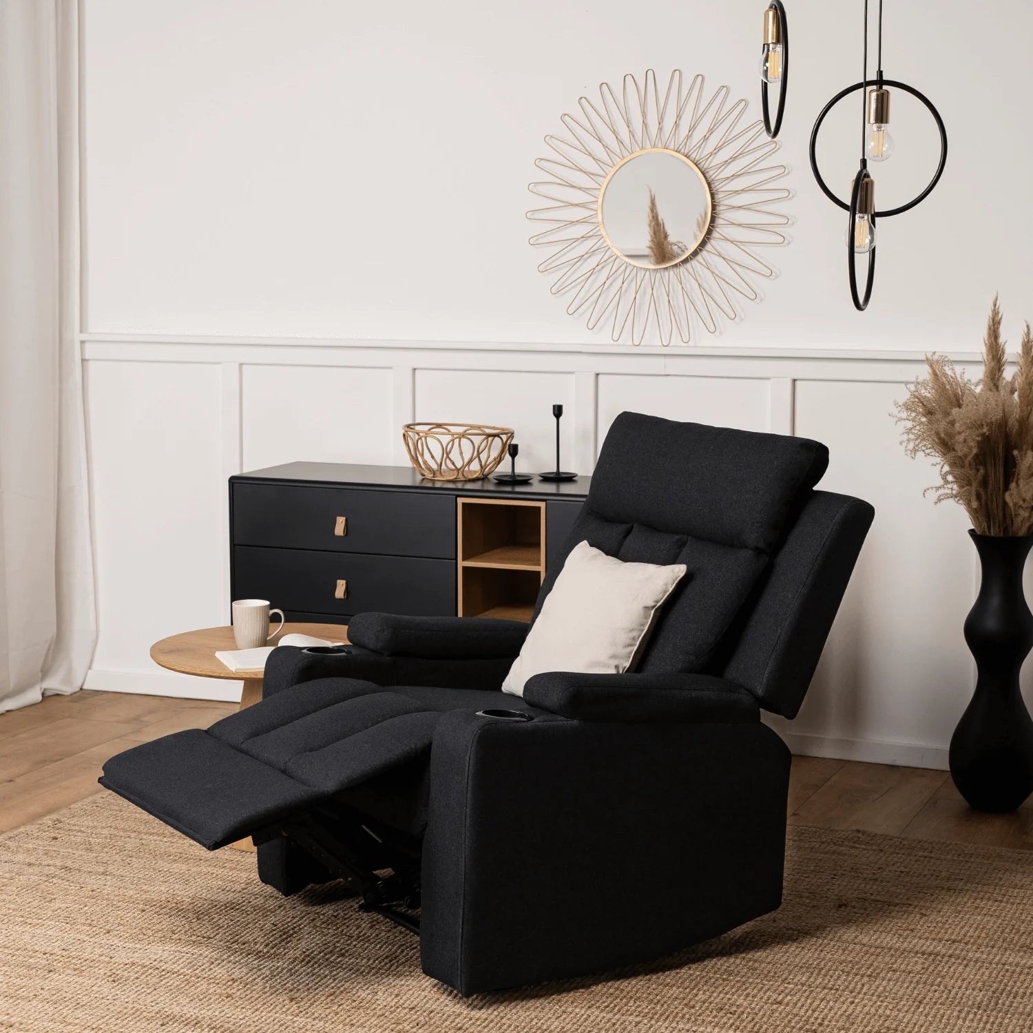 Elite KOBI 2 Black Recliner Armchair