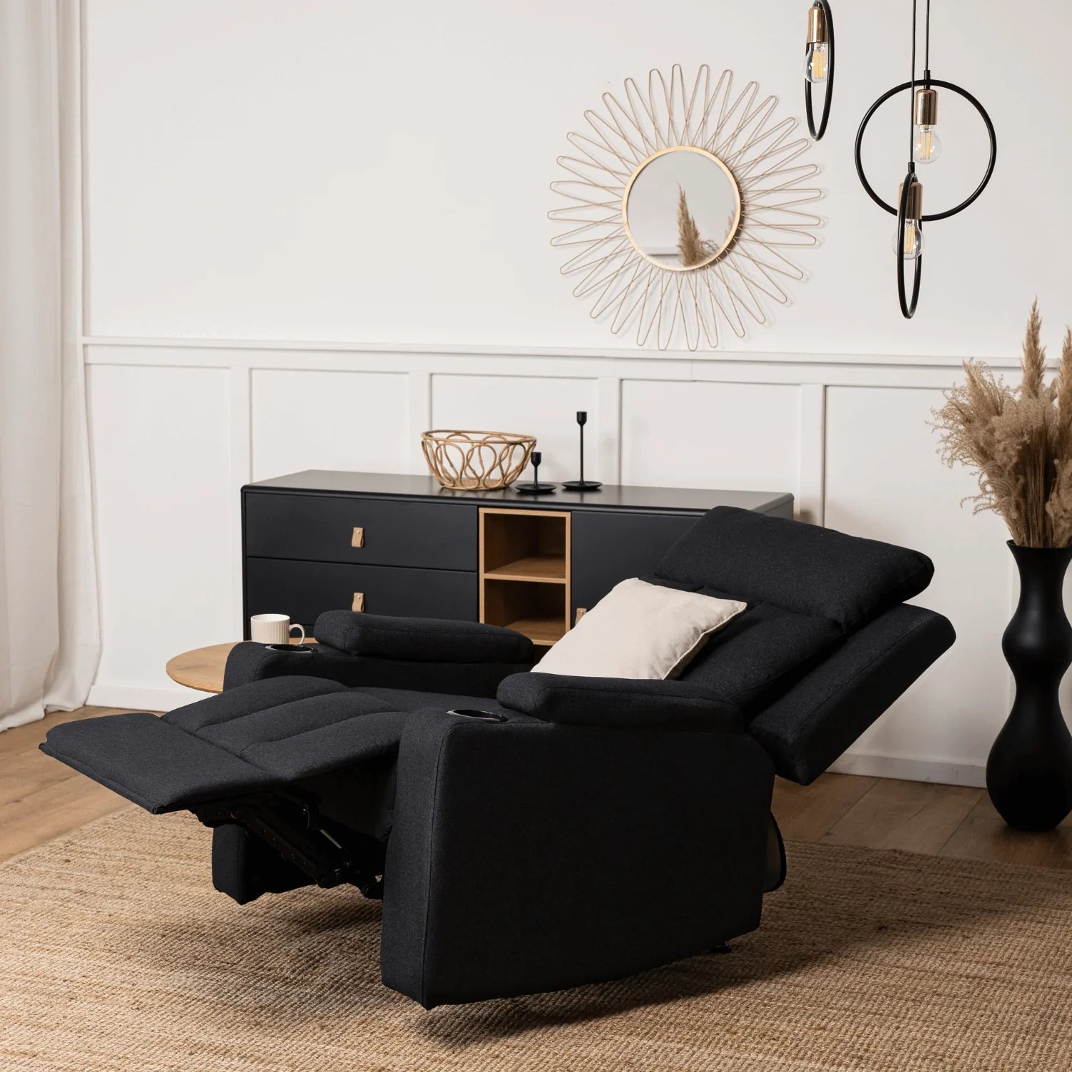 Elite KOBI 2 Black Recliner Armchair