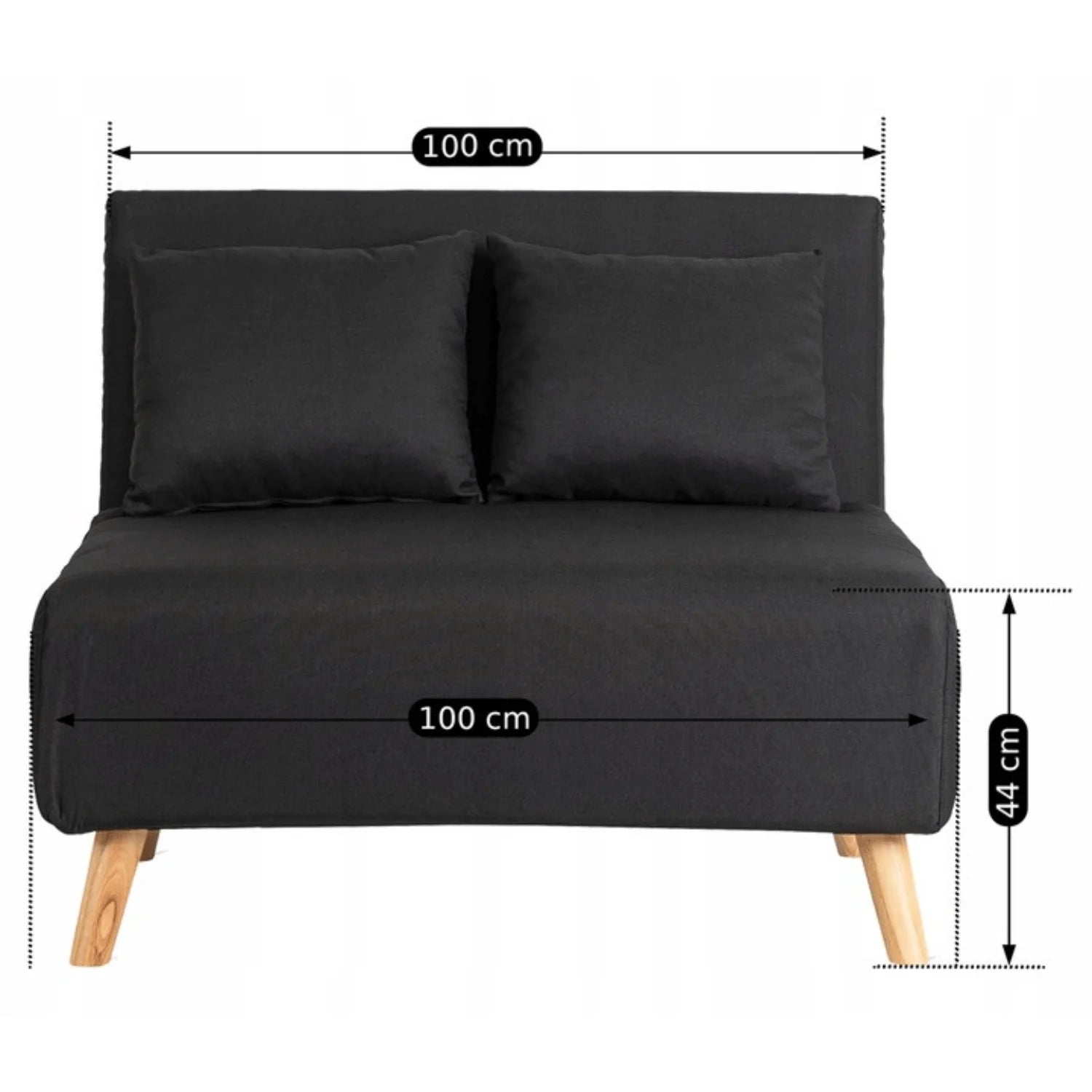 Elite MARRY 2 Black Armchair Bed