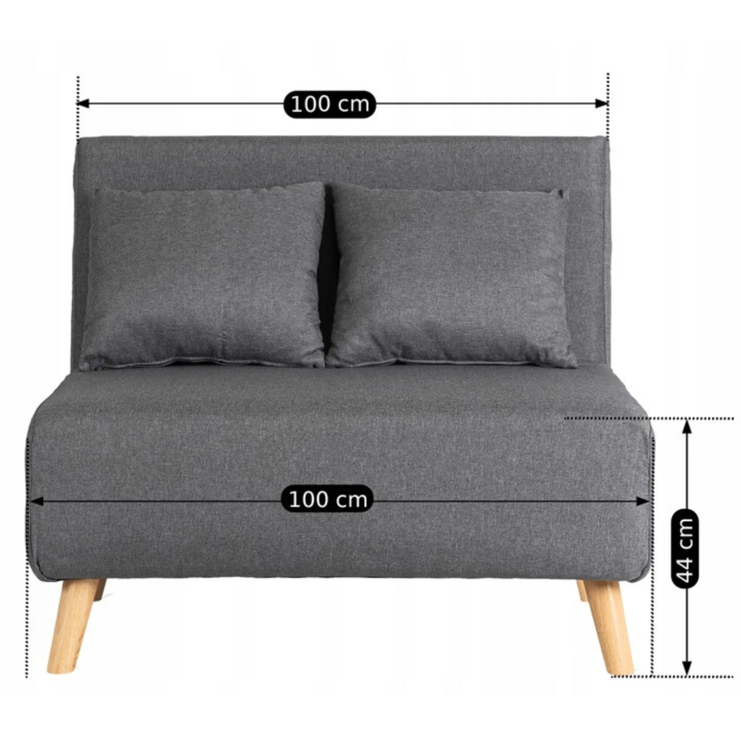 Elite MARRY 2 Gray Armchair Bed
