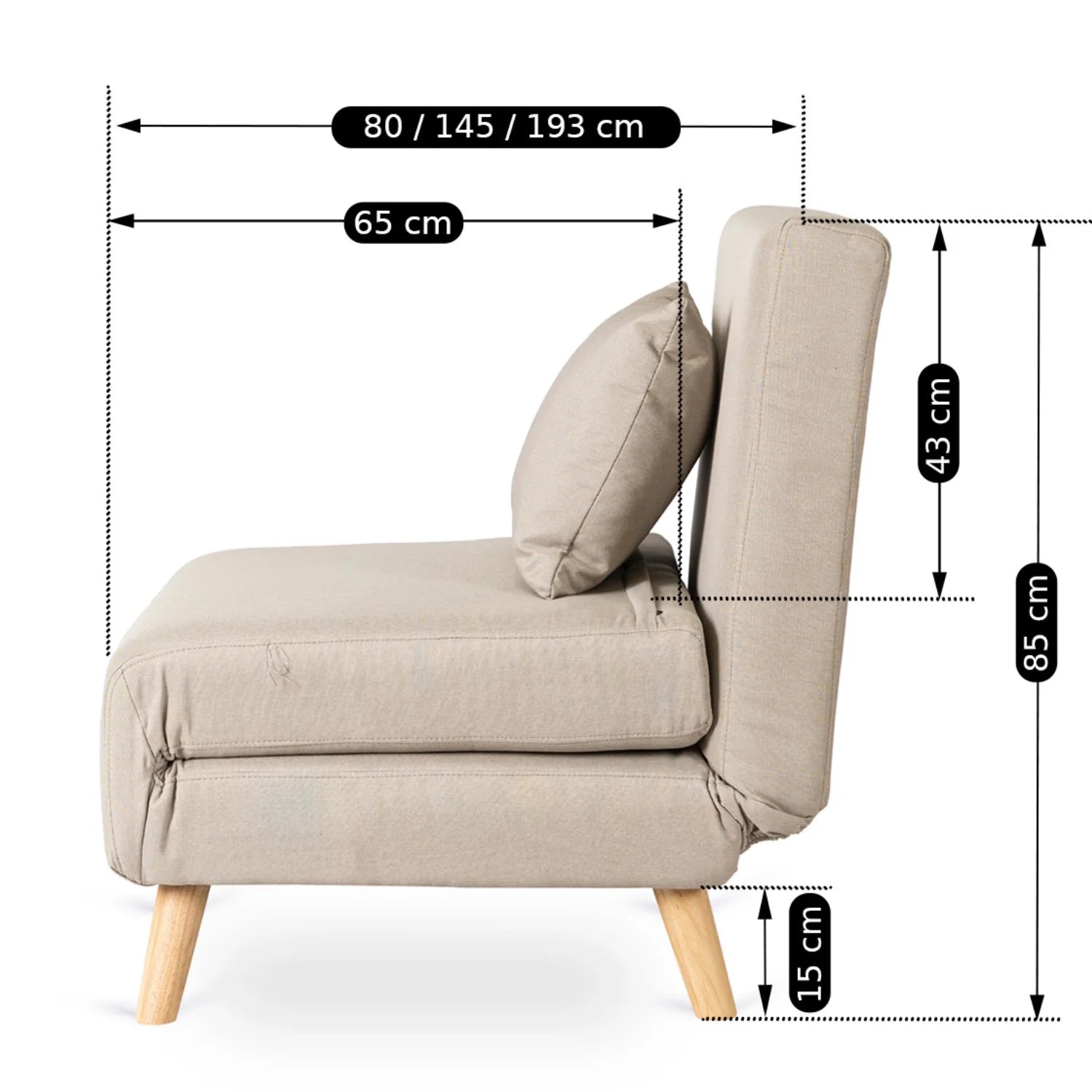 Elite MARRY Beige Armchair