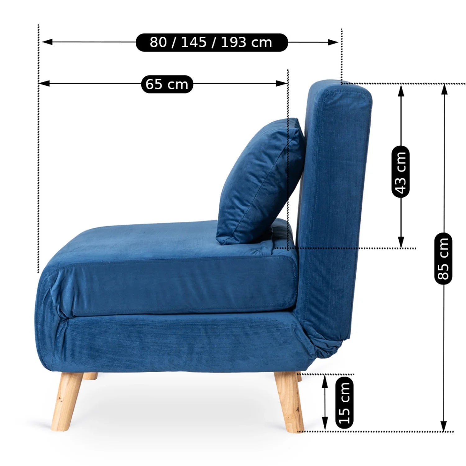 Elite MARRY Navy Blue Armchair