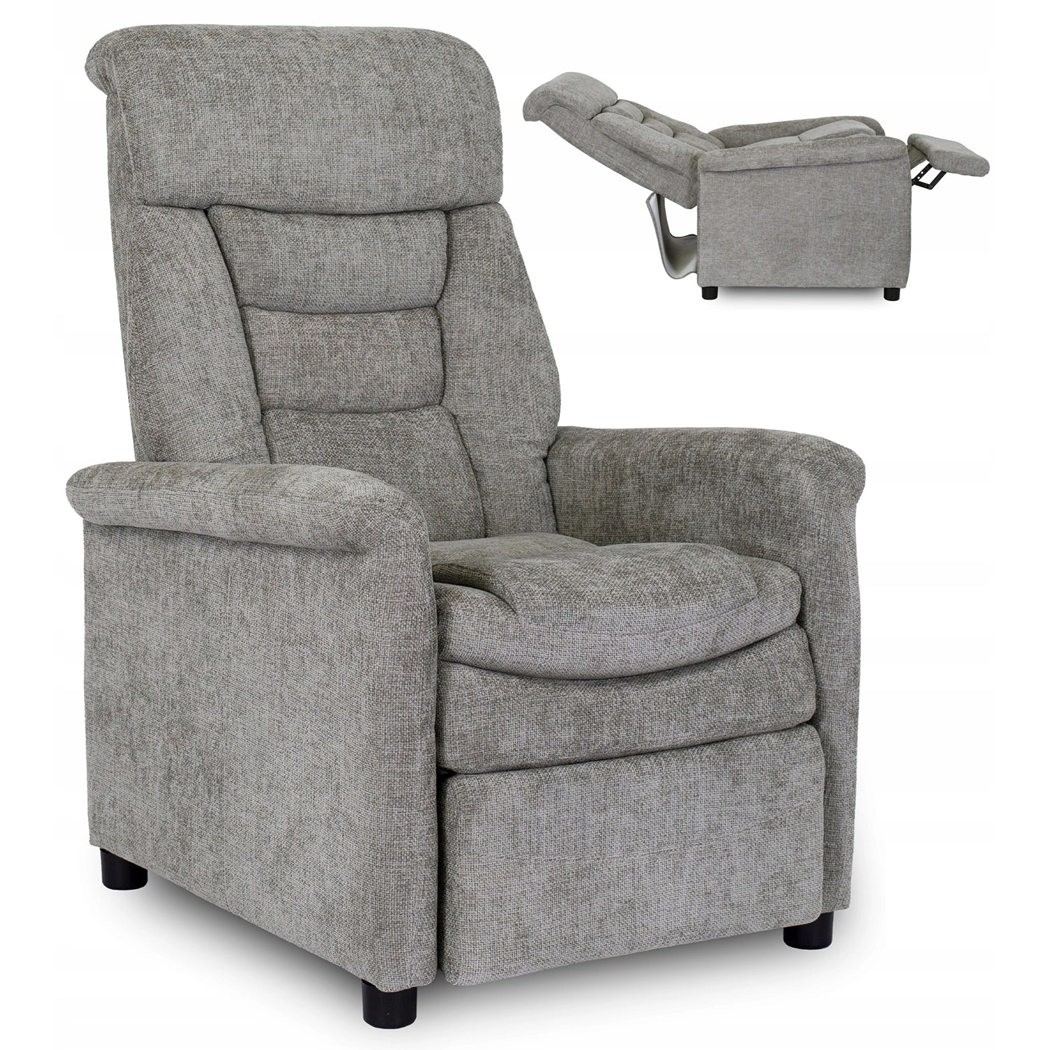 Elite NORDI Recliner Armchair – Grey