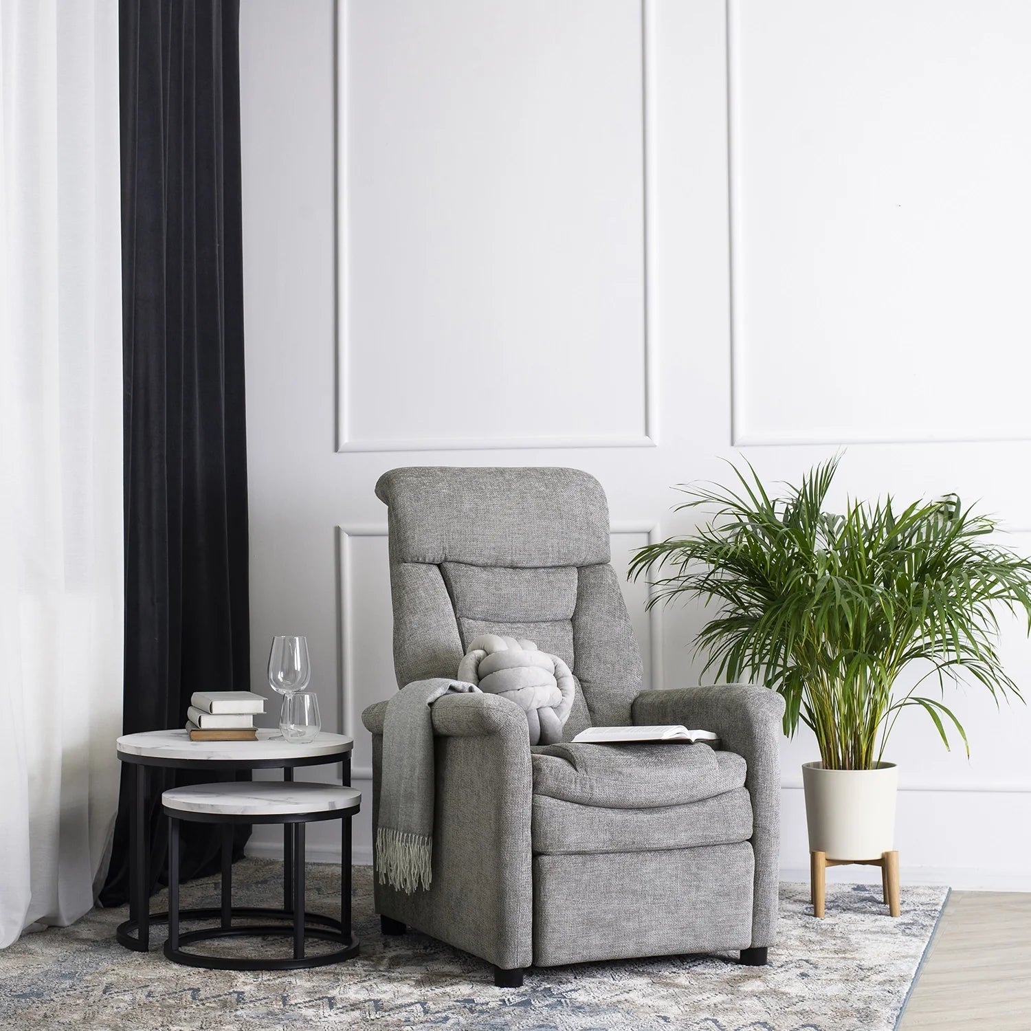 Elite NORDI Recliner Armchair – Grey