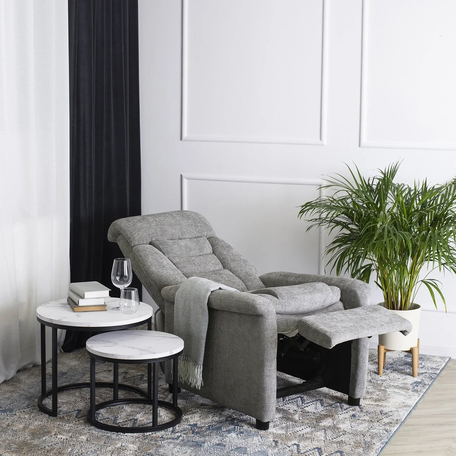 Elite NORDI Recliner Armchair – Grey