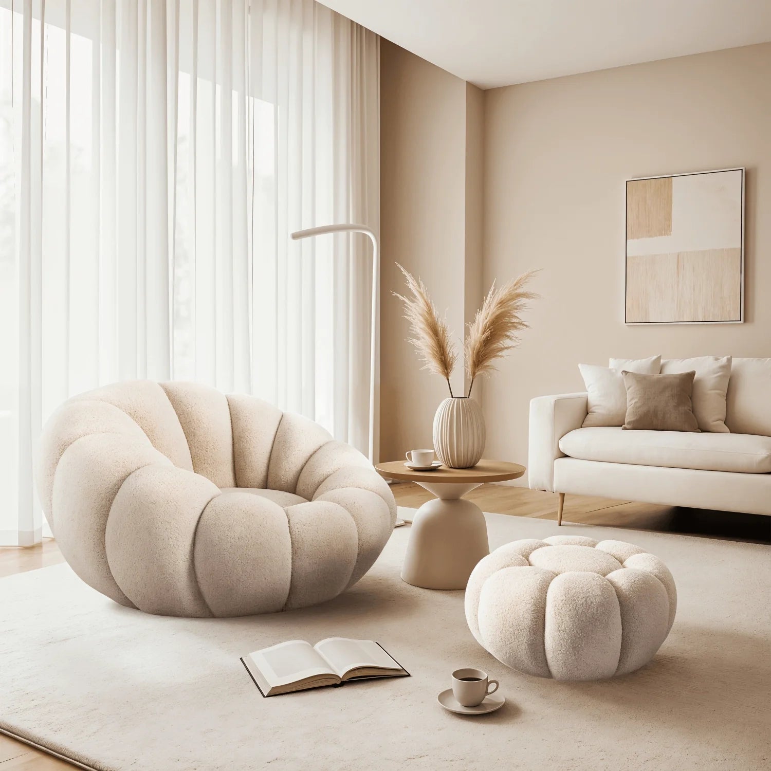 Elite PETTIT Beige Armchair Set