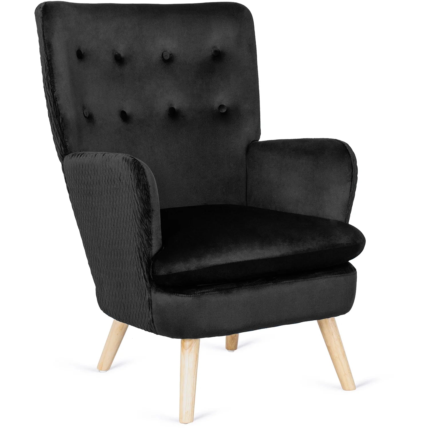 Elite SANTOS Black Velvet Armchair