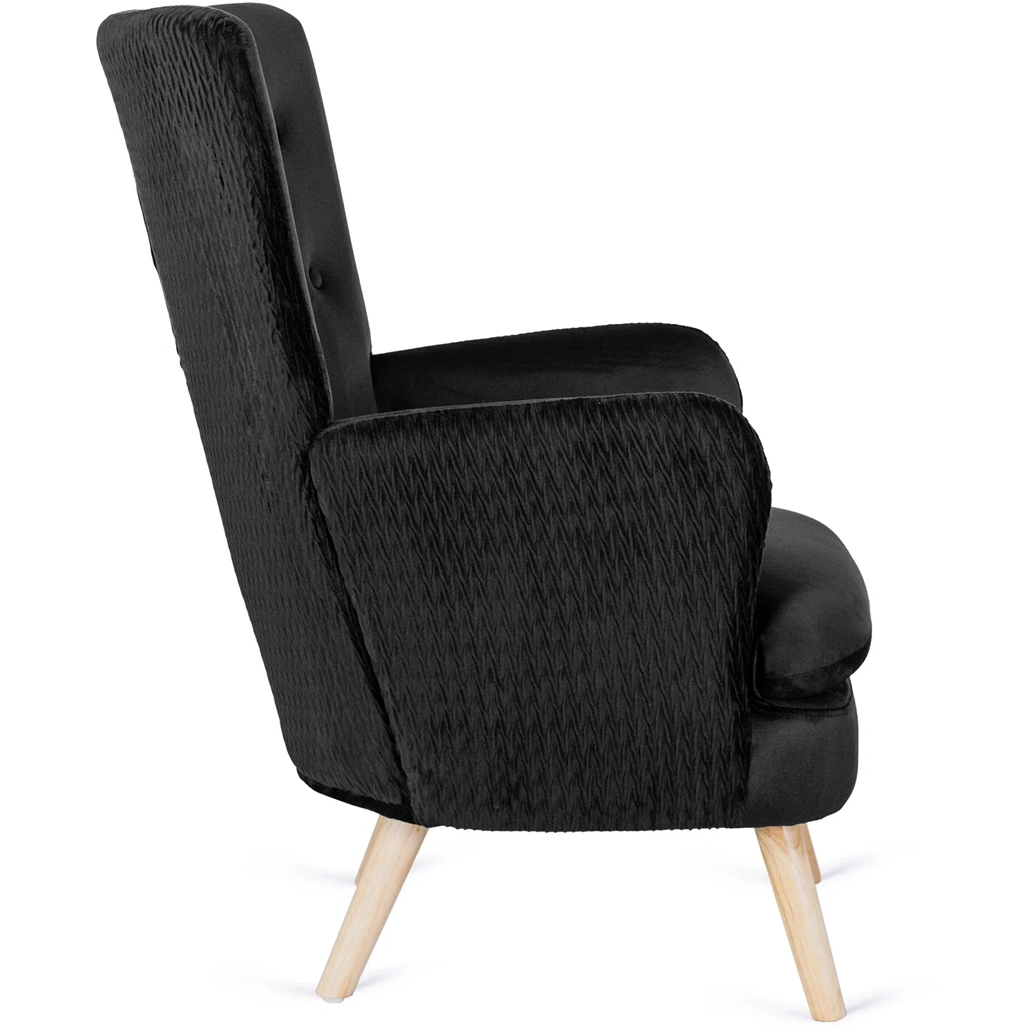 Elite SANTOS Sessel aus schwarzem Samt