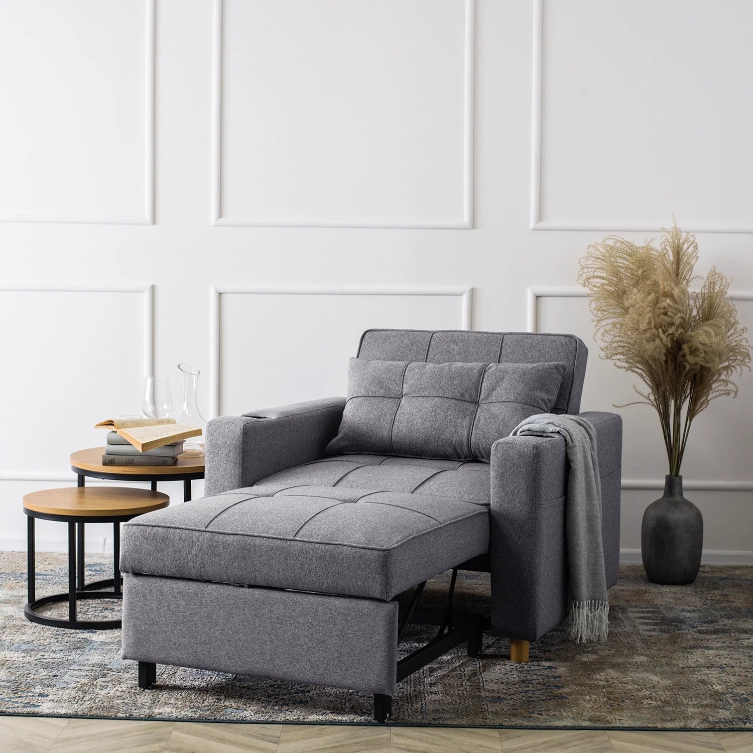 Elite SOLOR Grey Armchair Bed