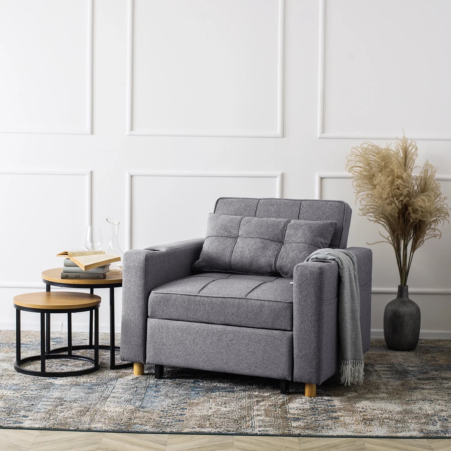 Elite SOLOR Grey Armchair Bed