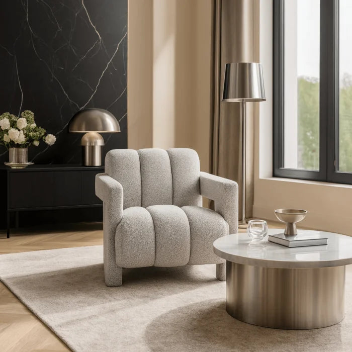 Elite BENDER Lounge Armchair for Living Room- Grey Modern