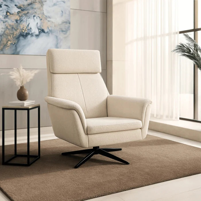 Elite TERRY Swivel Lounge Armchair Beige