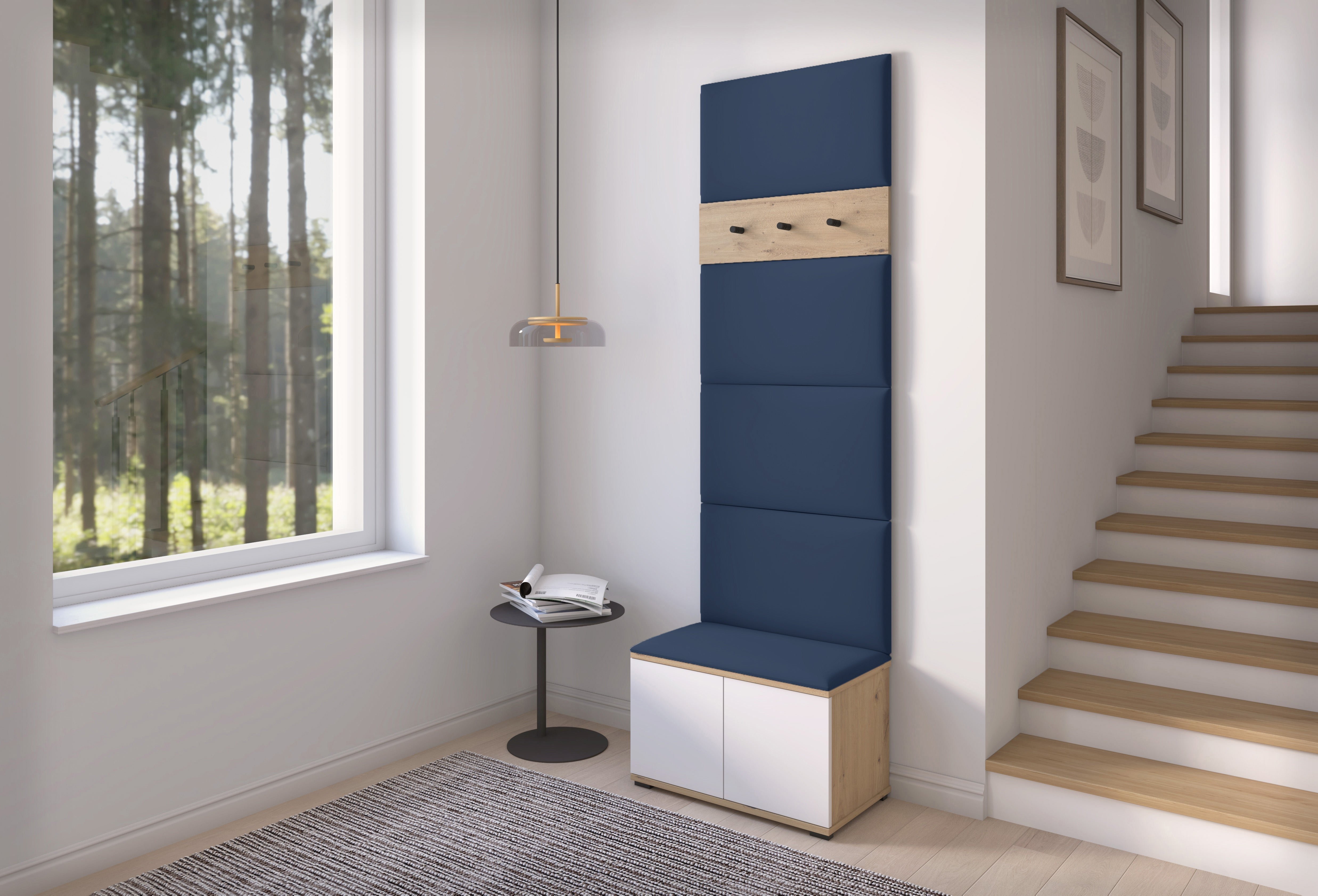 PK Sevilla 6 Hallway Wardrobe - Upholstered Panels in Various Colours