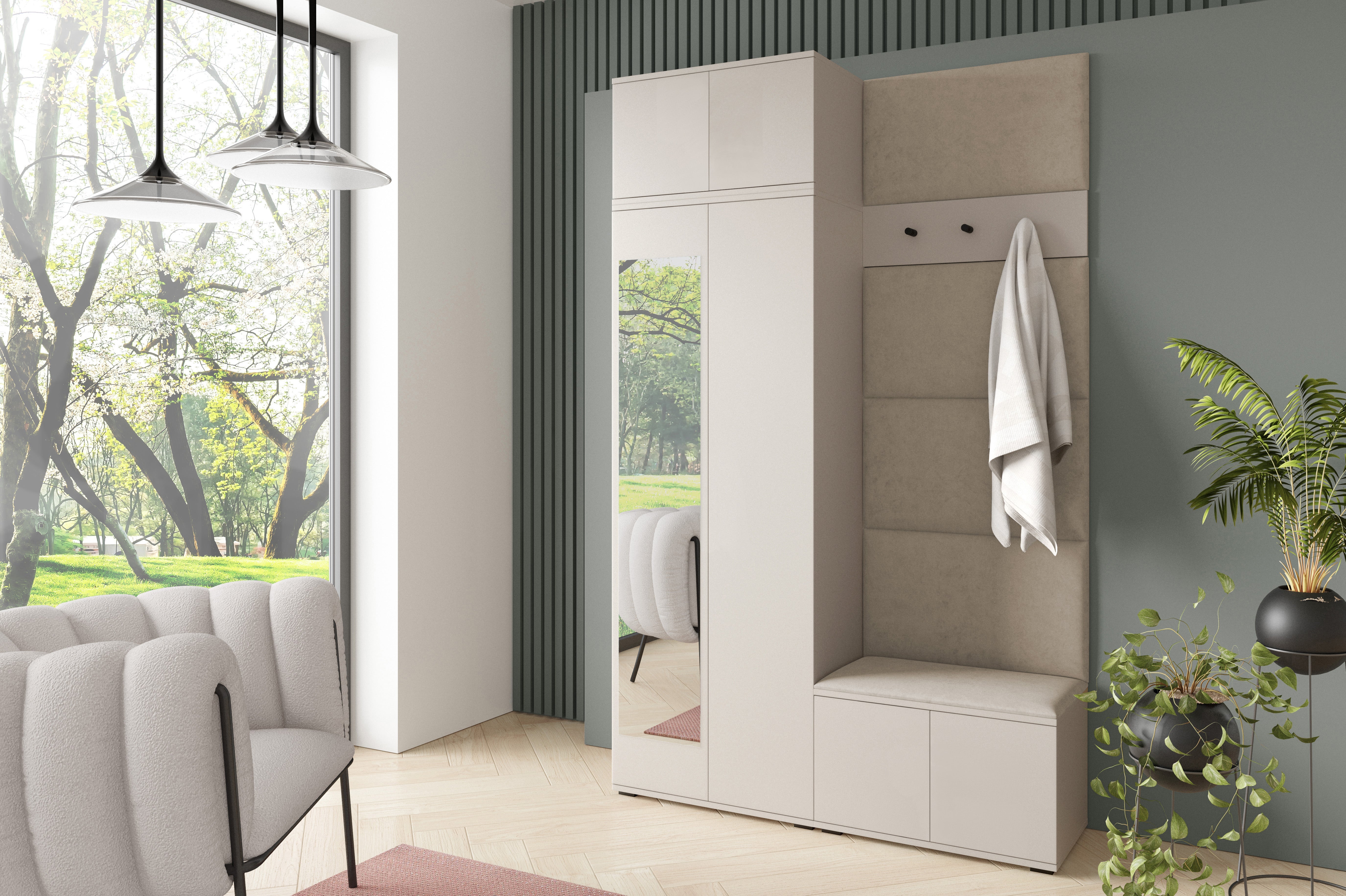 PK Bianco 4 Flurgarderoben-Set - Gelb