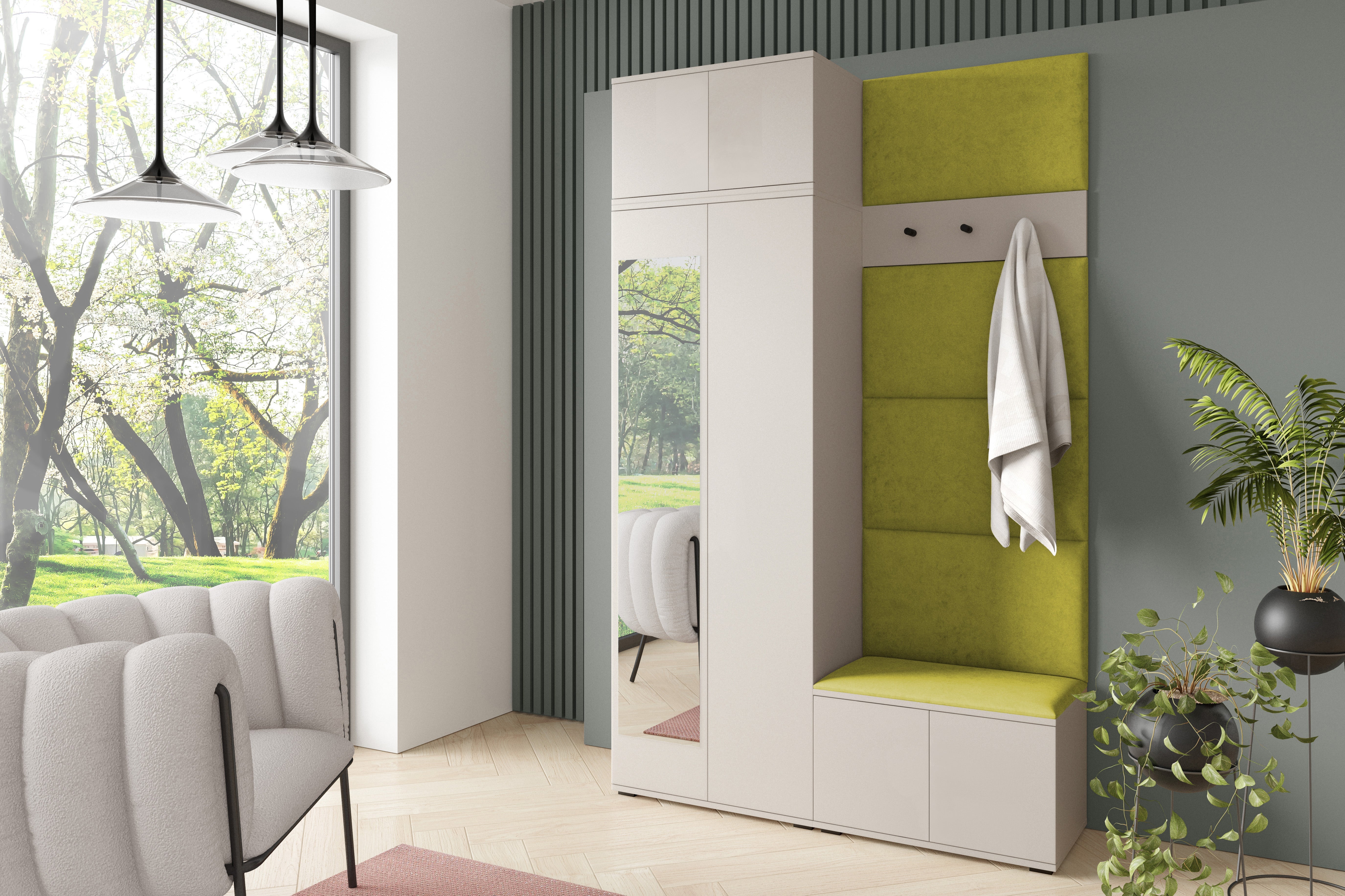 PK Bianco 4 Flurgarderoben-Set - Gelb