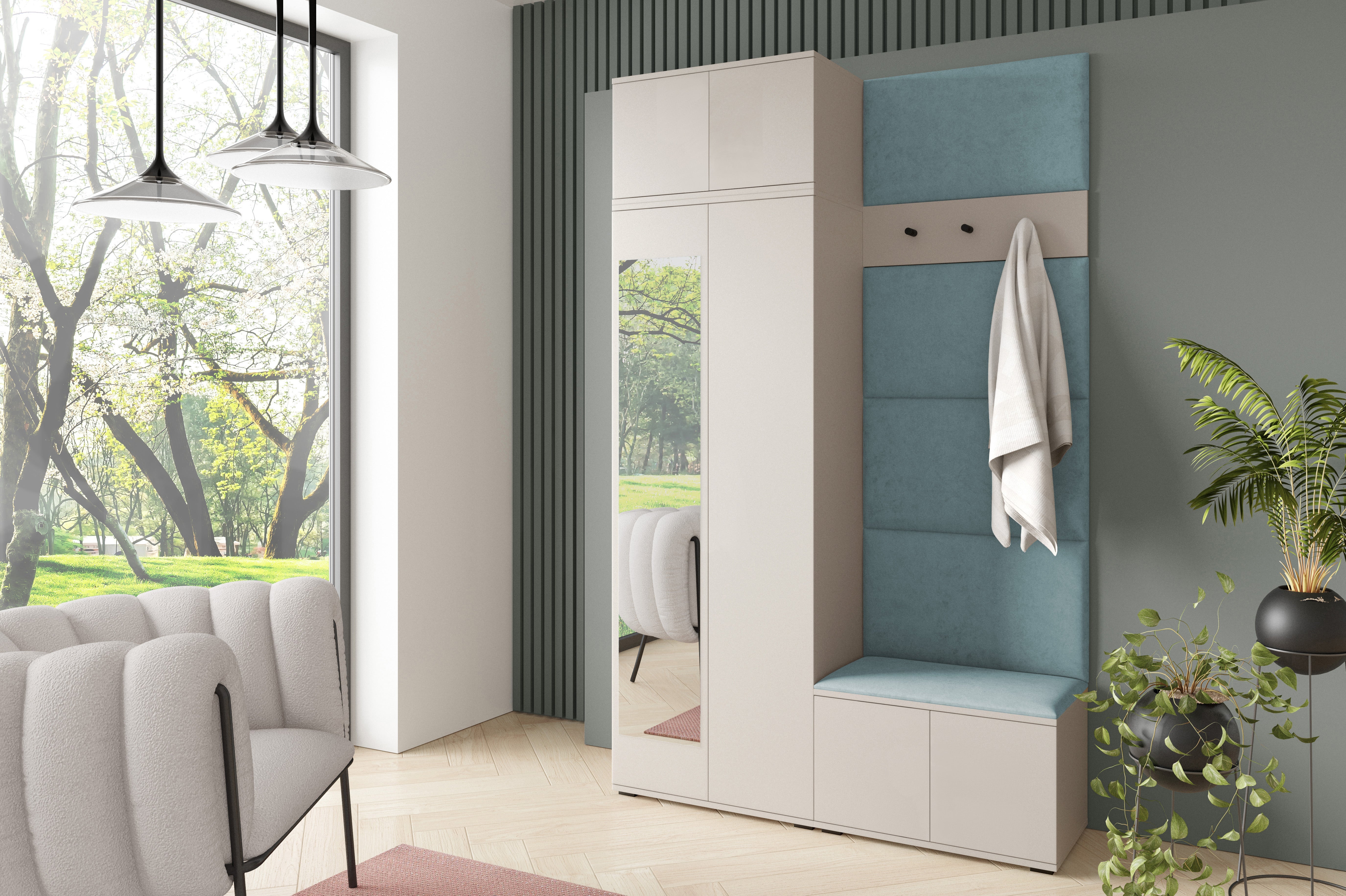 PK Bianco 4 Flurgarderoben-Set - Gelb