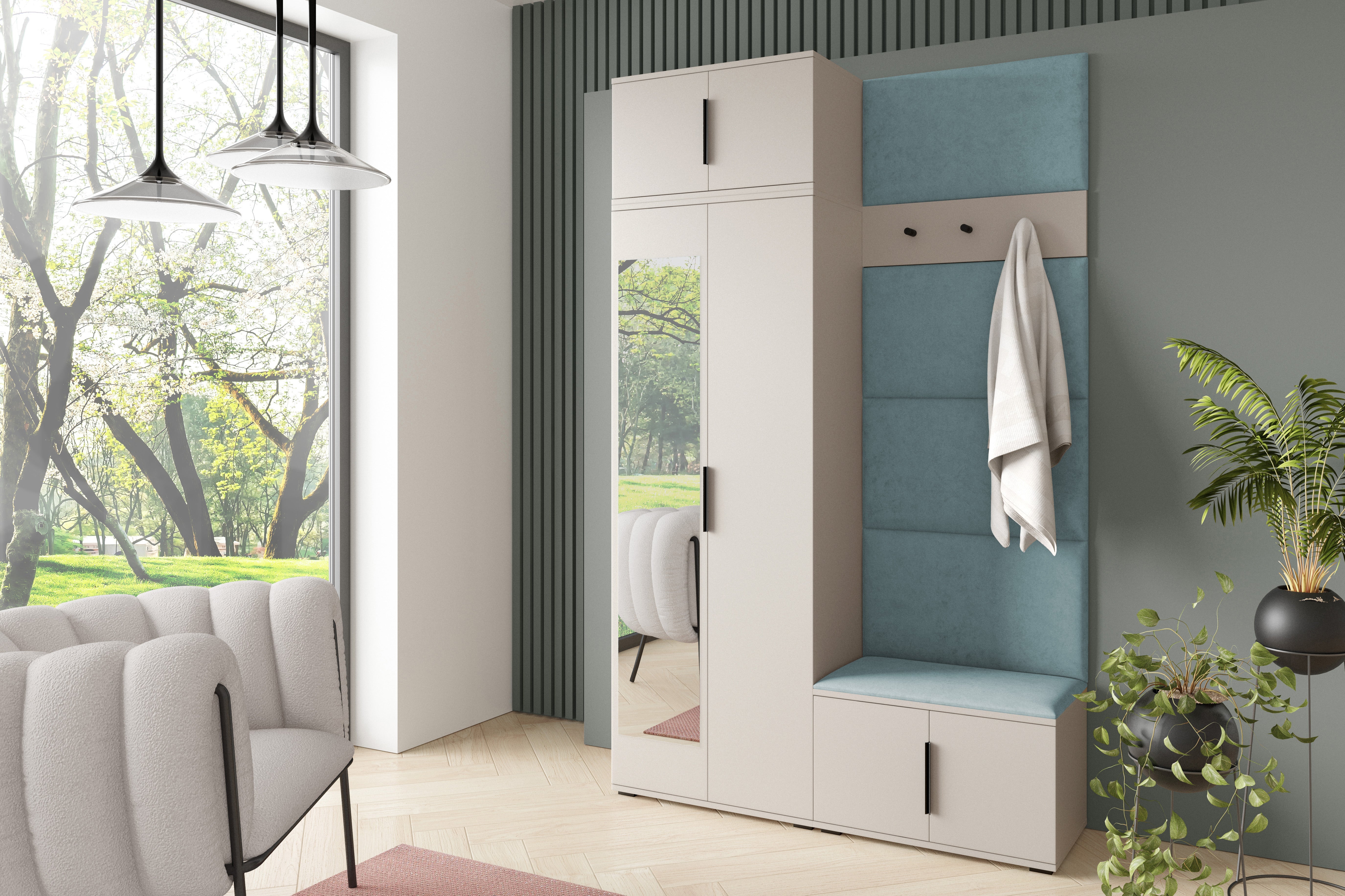 PK Bianco 4 Flurgarderoben-Set - Gelb