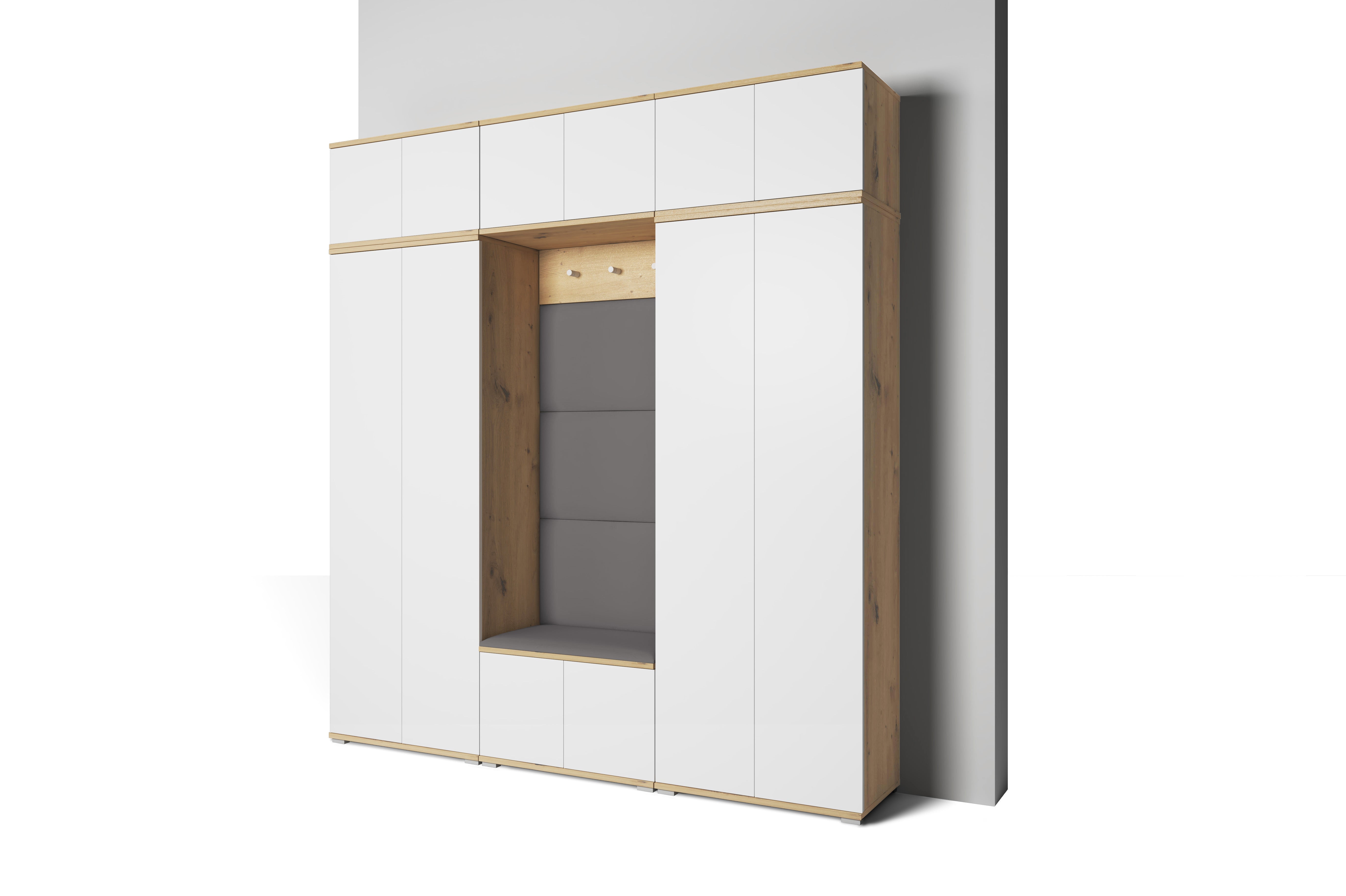 PK Sevilla 4 Hallway Wardrobe - Upholstered Panels in Various Colours