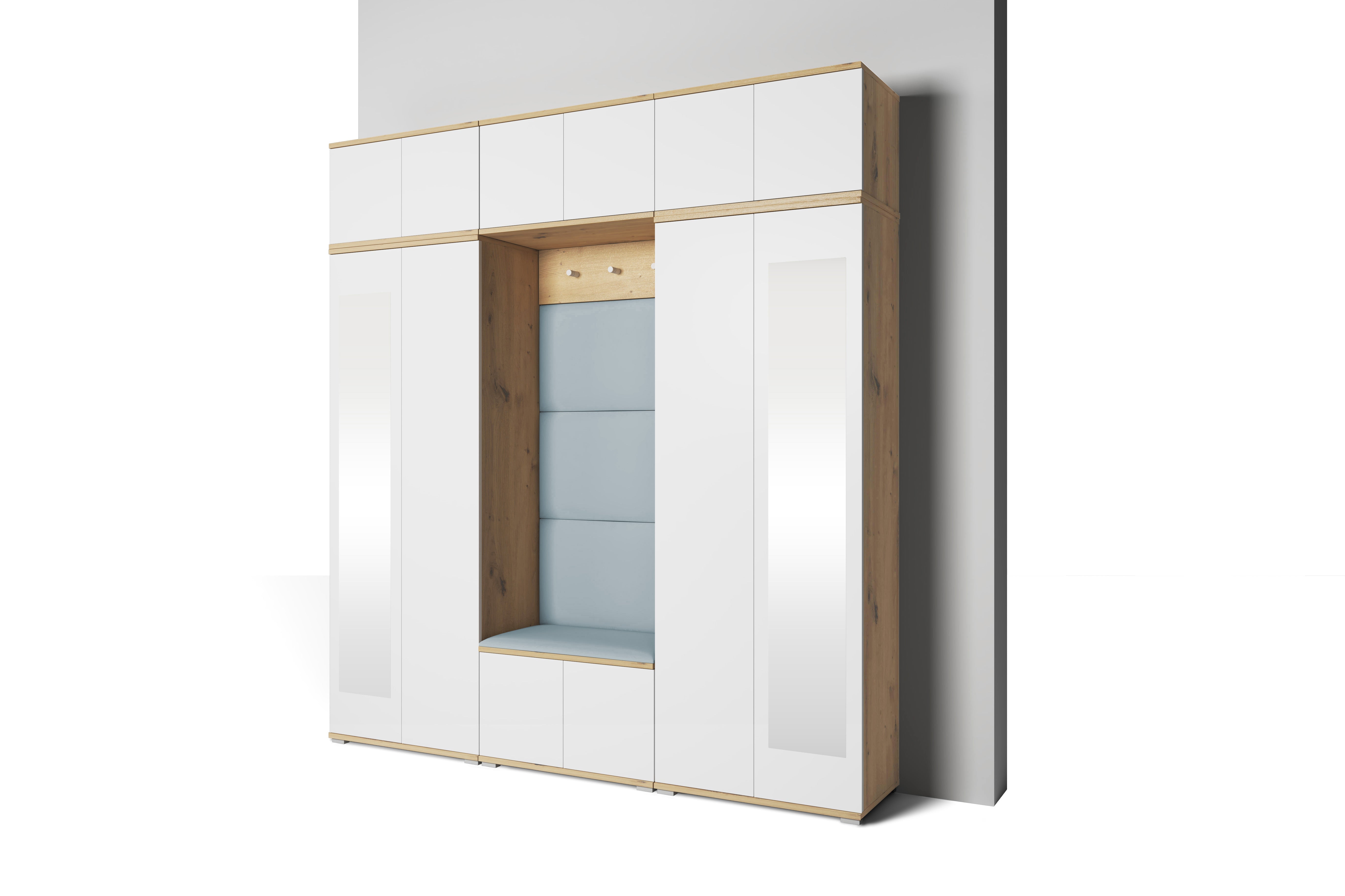 PK Sevilla 4 Hallway Wardrobe - Upholstered Panels in Various Colours