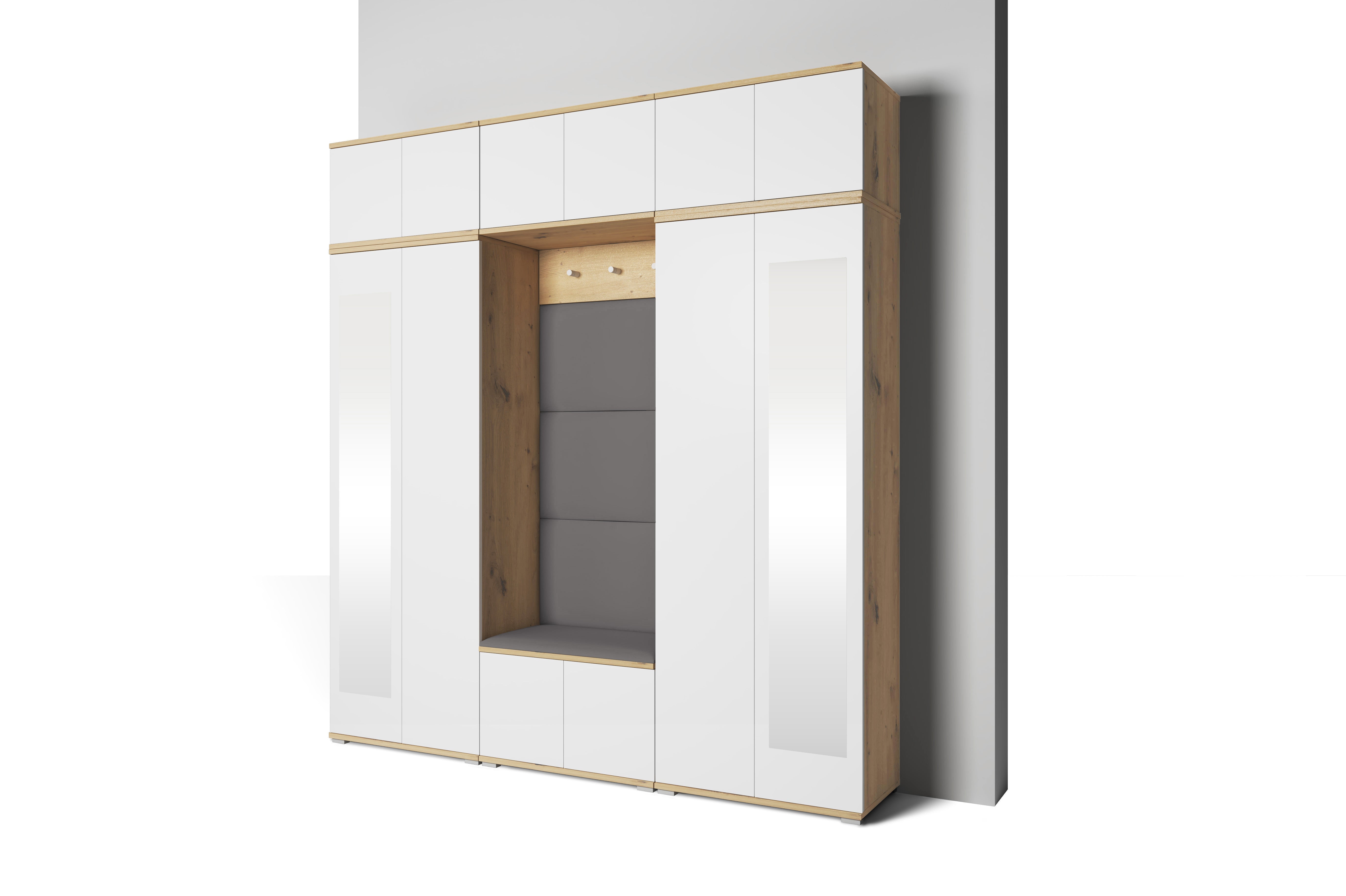 PK Sevilla 4 Hallway Wardrobe - Upholstered Panels in Various Colours