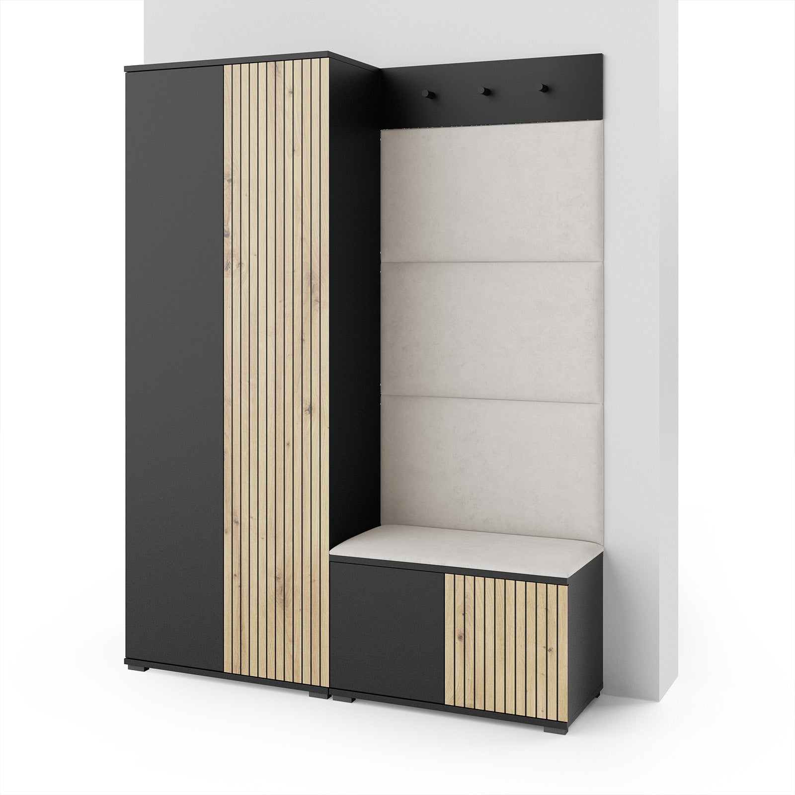 PK Ross 1 Hallway Set –  Upholstered Panels in Various Colours