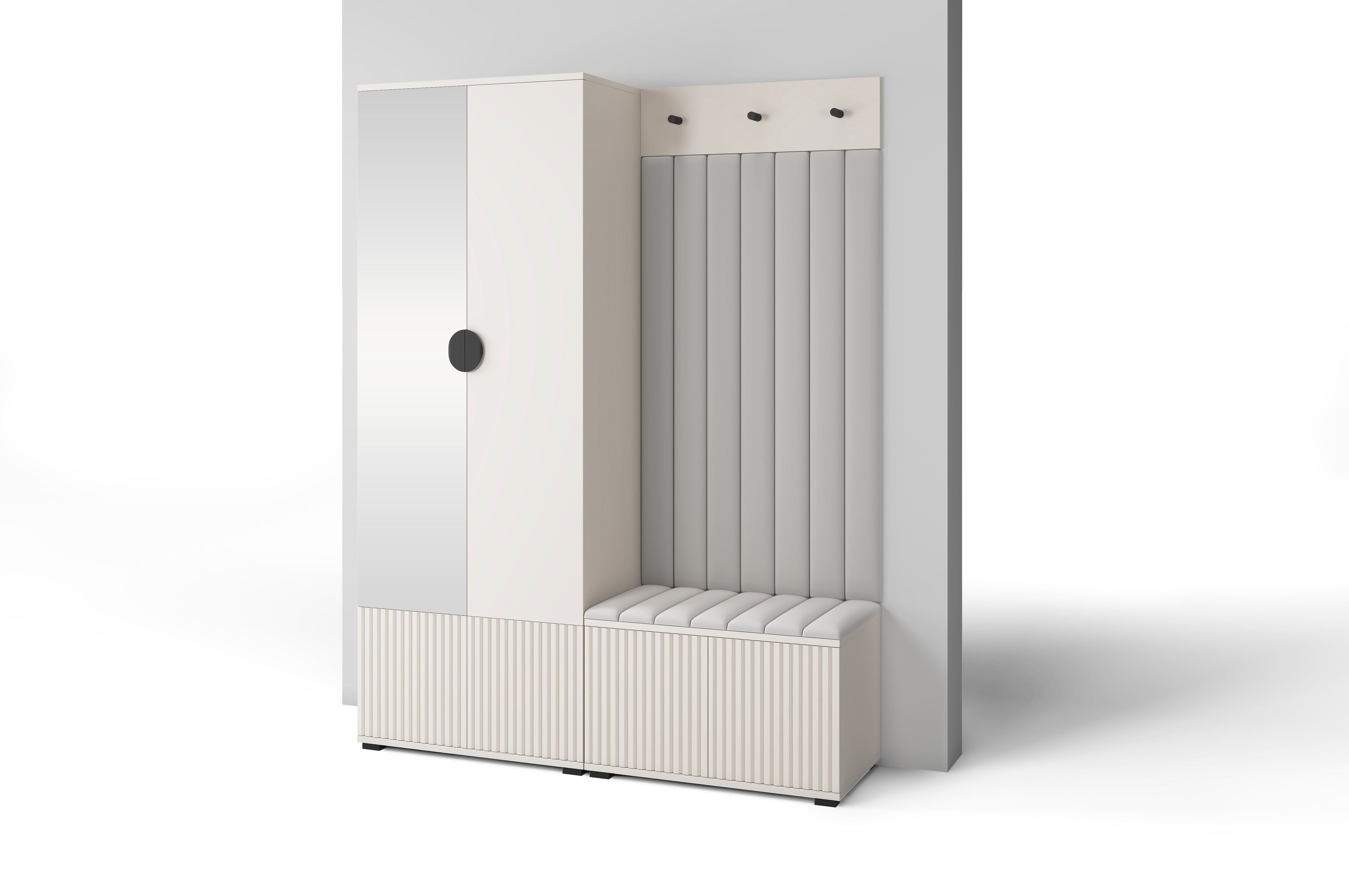 PK Rayo 1 Hallway Wardrobe - Upholstered Panels in Various Colours