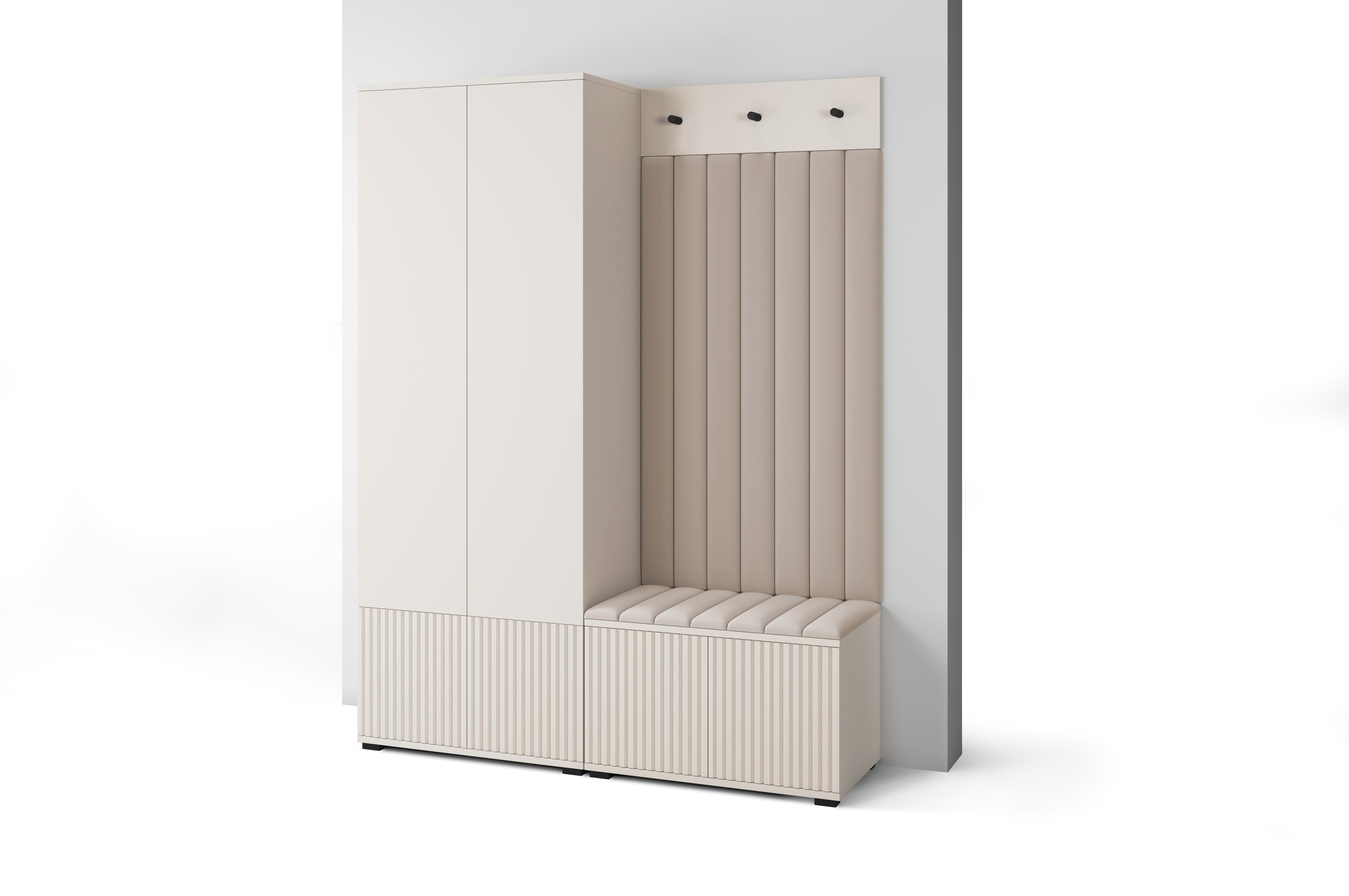 PK Rayo 1 Hallway Wardrobe - Upholstered Panels in Various Colours