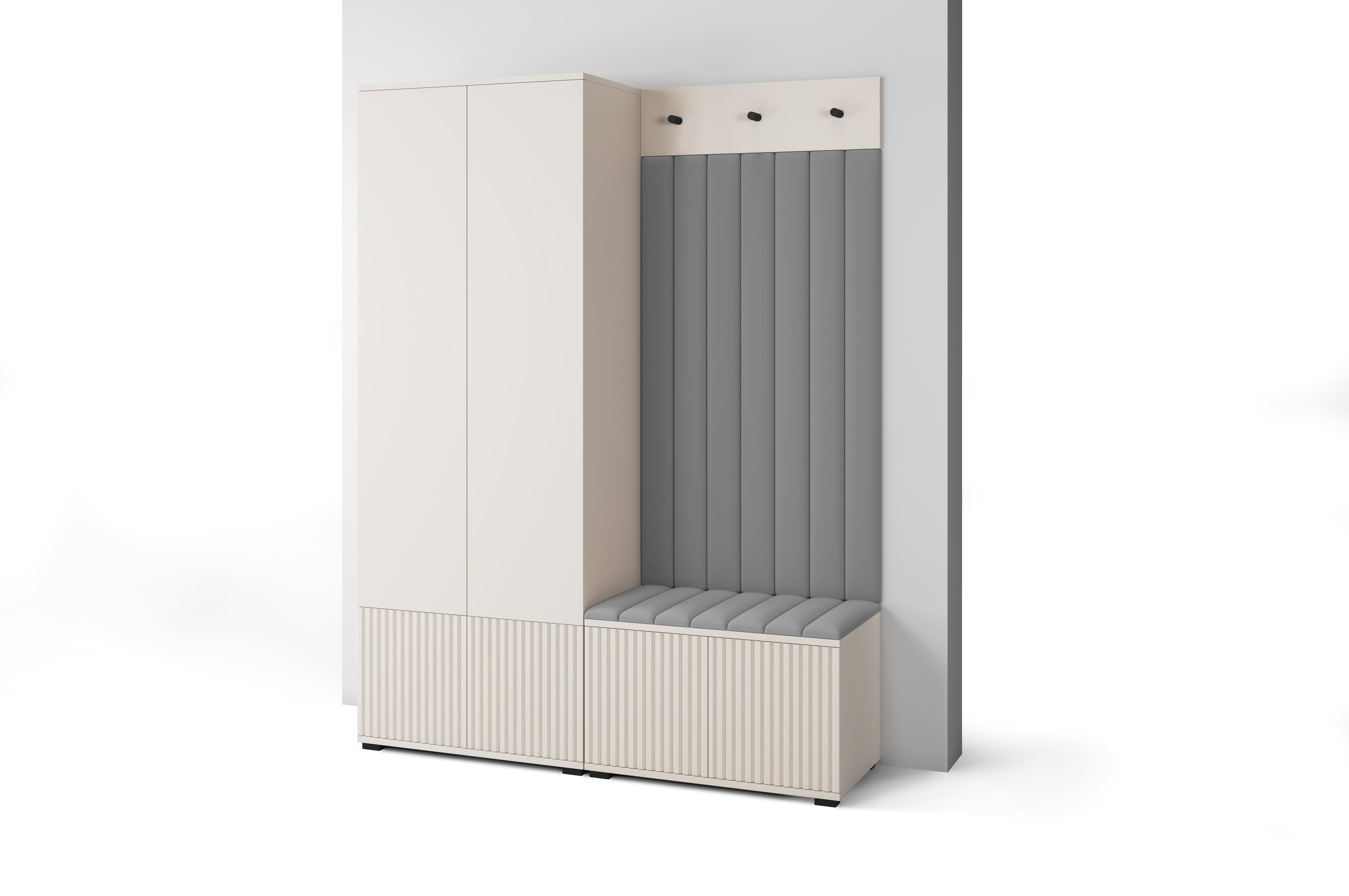 PK Rayo 1 Hallway Wardrobe - Upholstered Panels in Various Colours